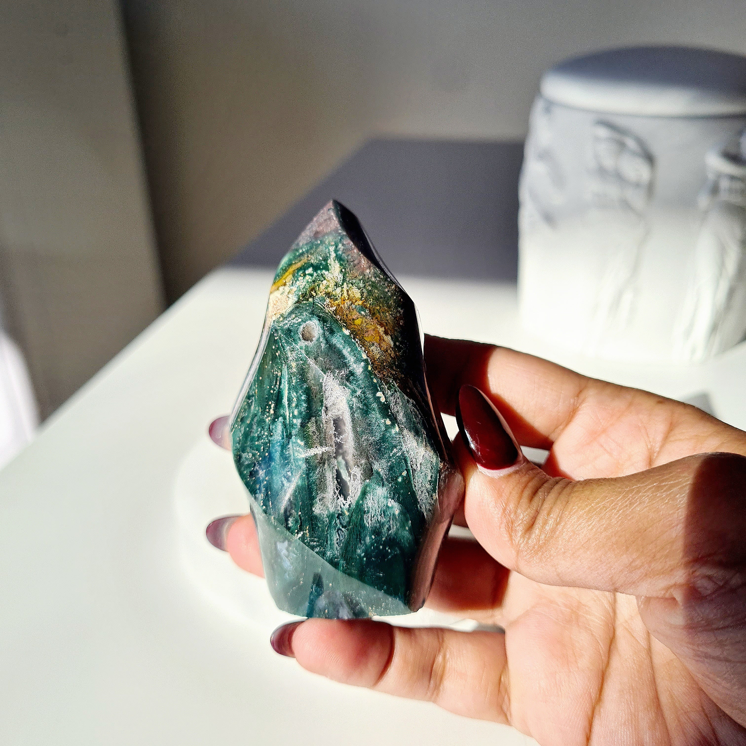 Ocean Jasper Flame | 7.5 cm tall | 143 g