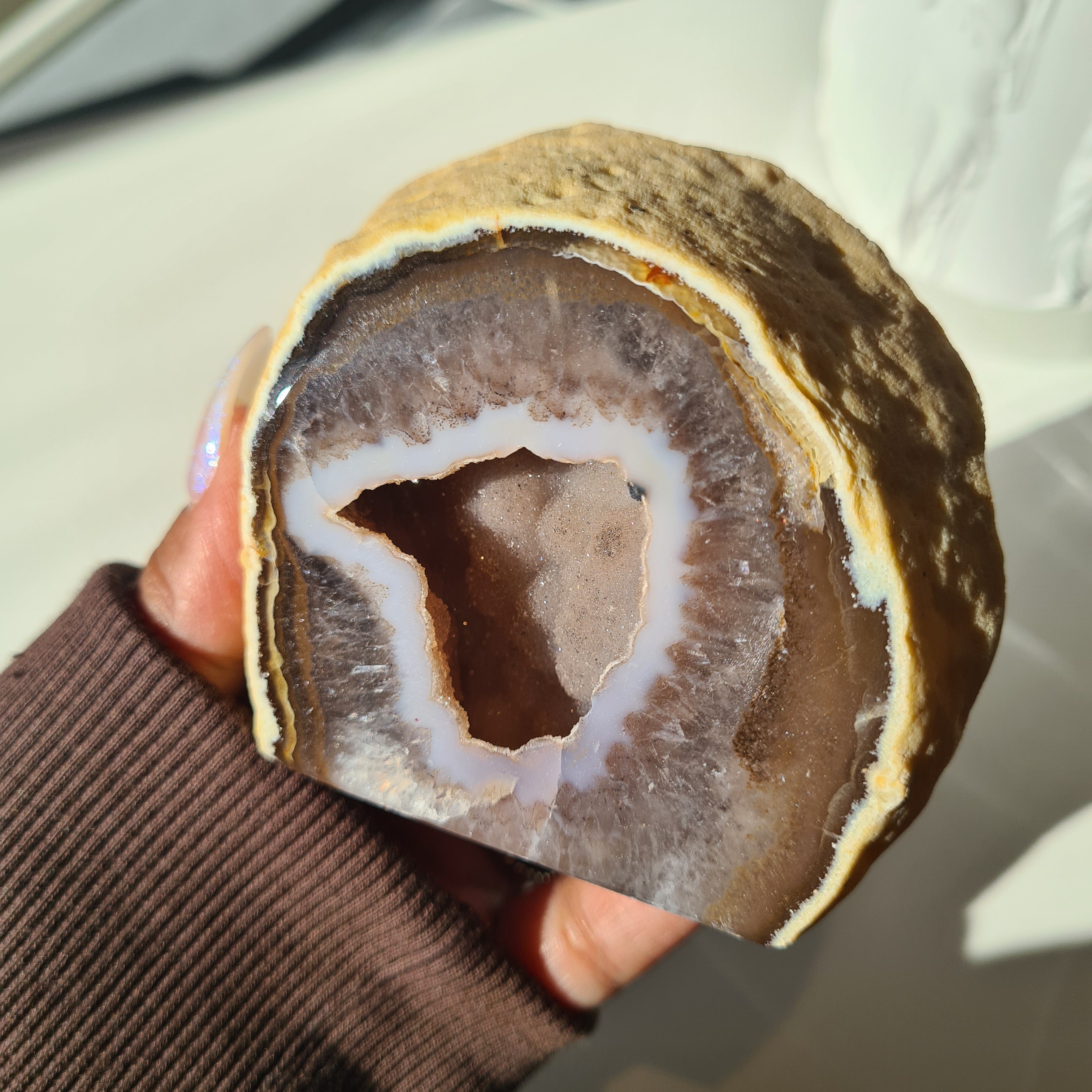 Agate Geode | Small Base Cut