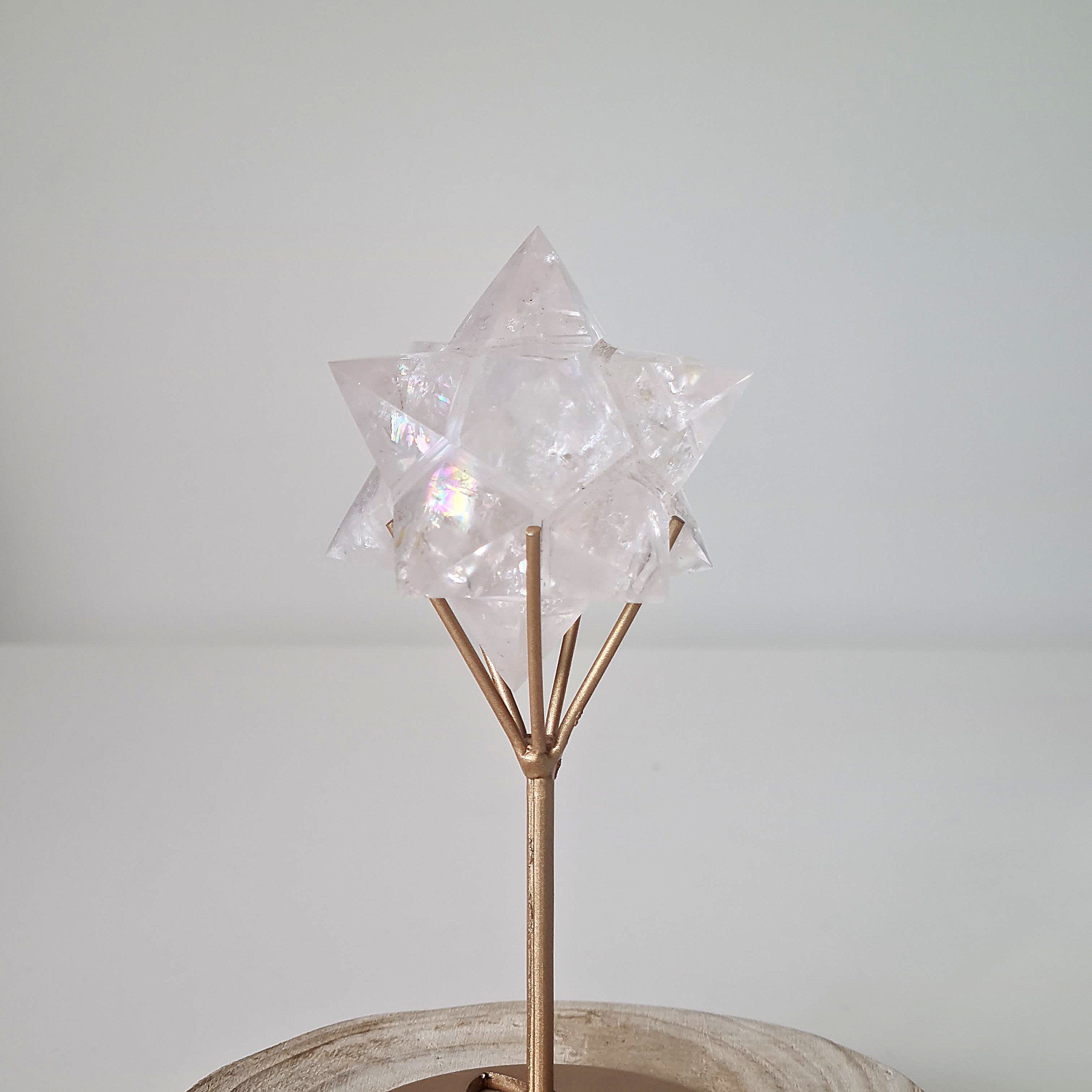 Clear Quartz Merkabah with stand  | A