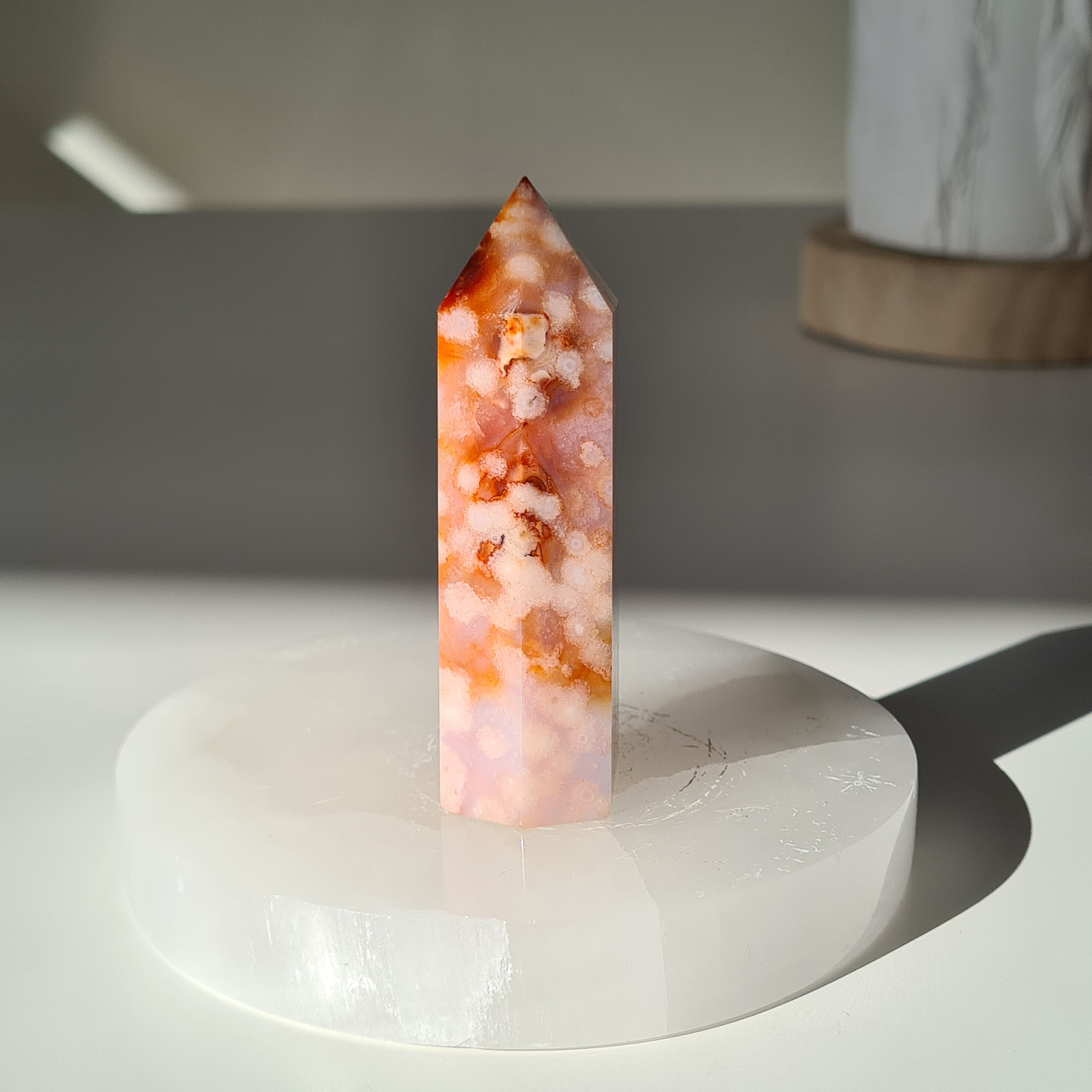 Flower Agate Point | A  | 7 cm tall