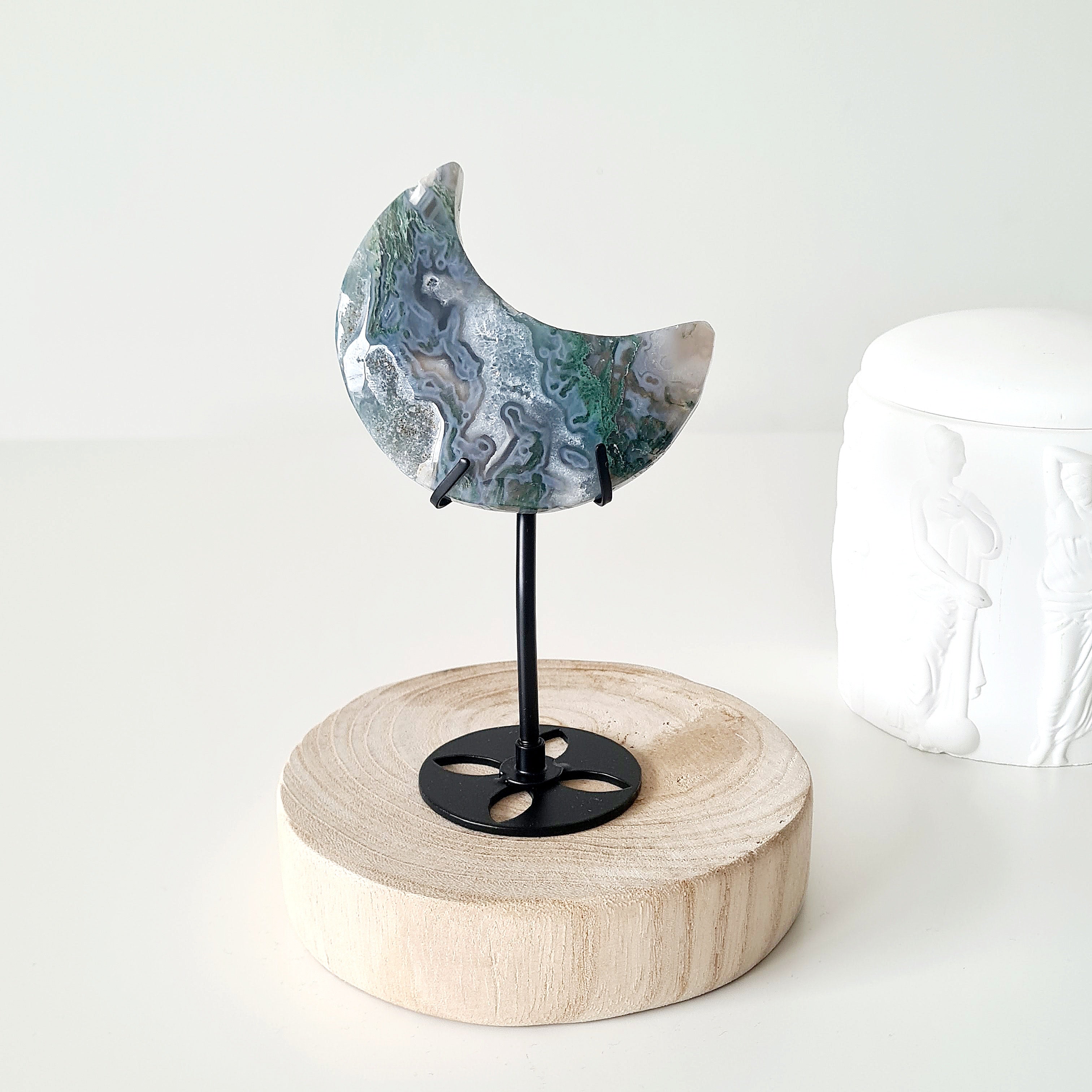 Moss Agate Luna 🌙 | 8 | Small
