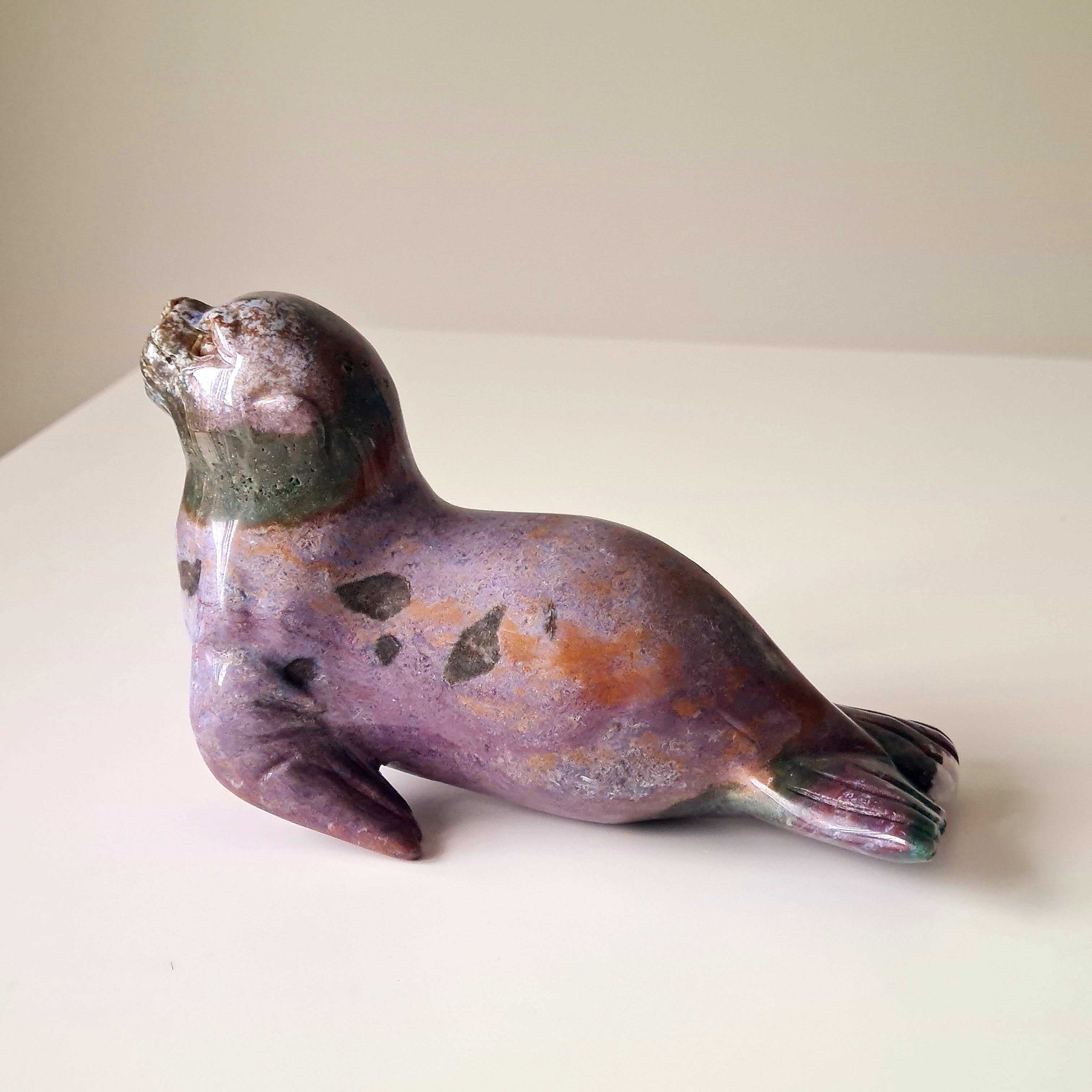 Ocean Jasper Seal Carving 🦭