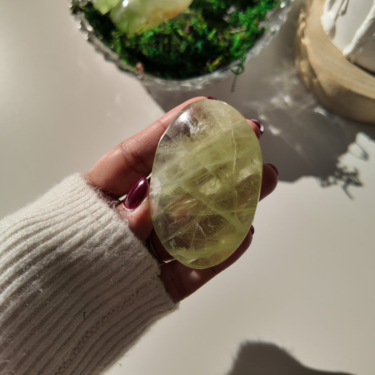 Green Fluorite Pocket Stone | M | 5.8 cm | Focus & Zen