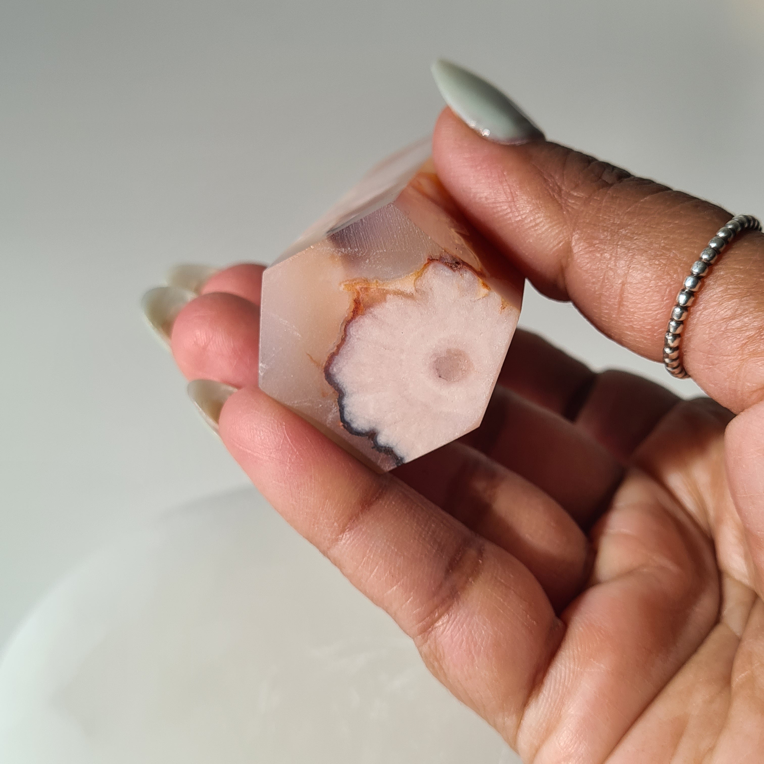 Flower Agate Point | C | 8 cm tall