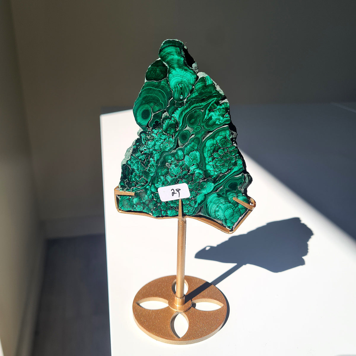 Malachite Crystal Portal | Custom Stand | Piece F
