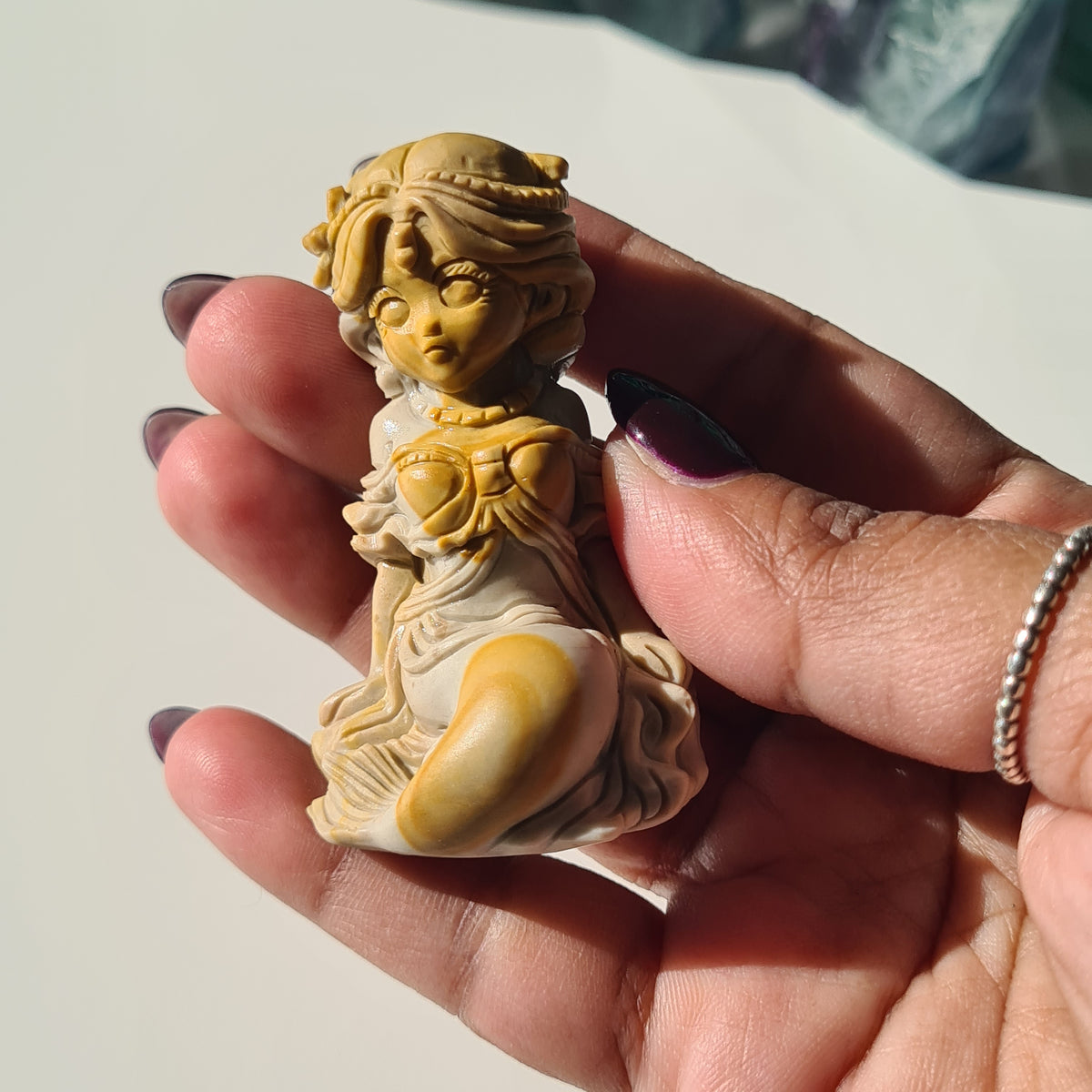 Alashan Agate Princess Carving |  Small Size | 5.8 cm