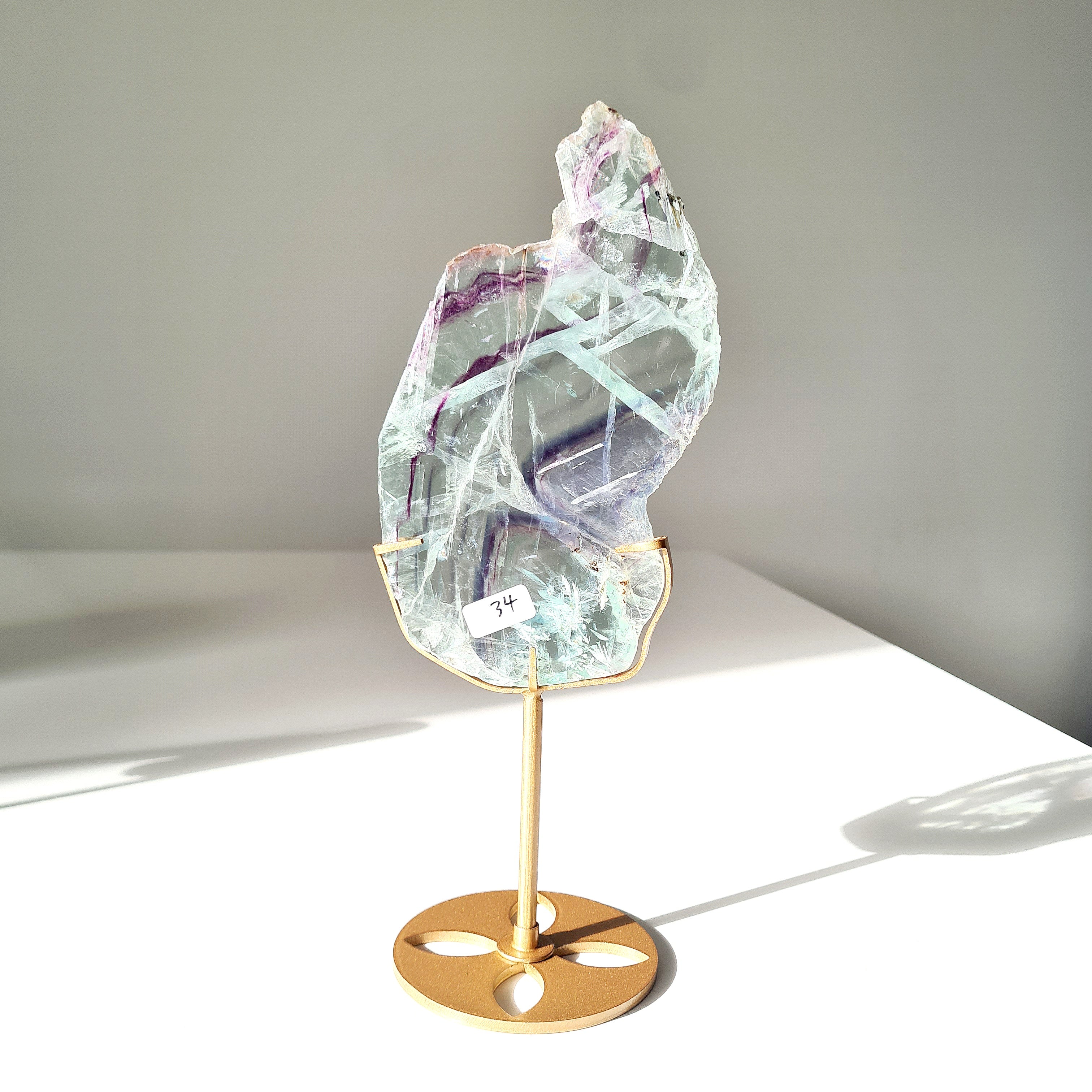 Fluorite Dream Portal On Custom Stand | 25 cm tall with stand