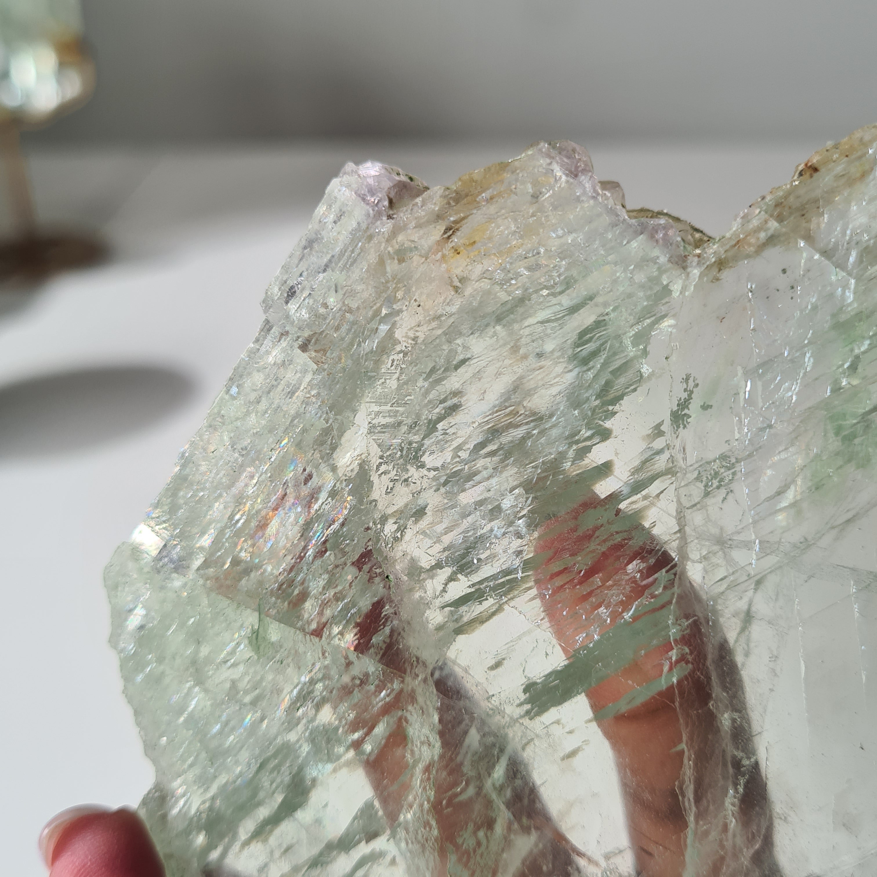 Frozen Lake of Dreams Fluorite Portal on Stand | 24 cm with stand