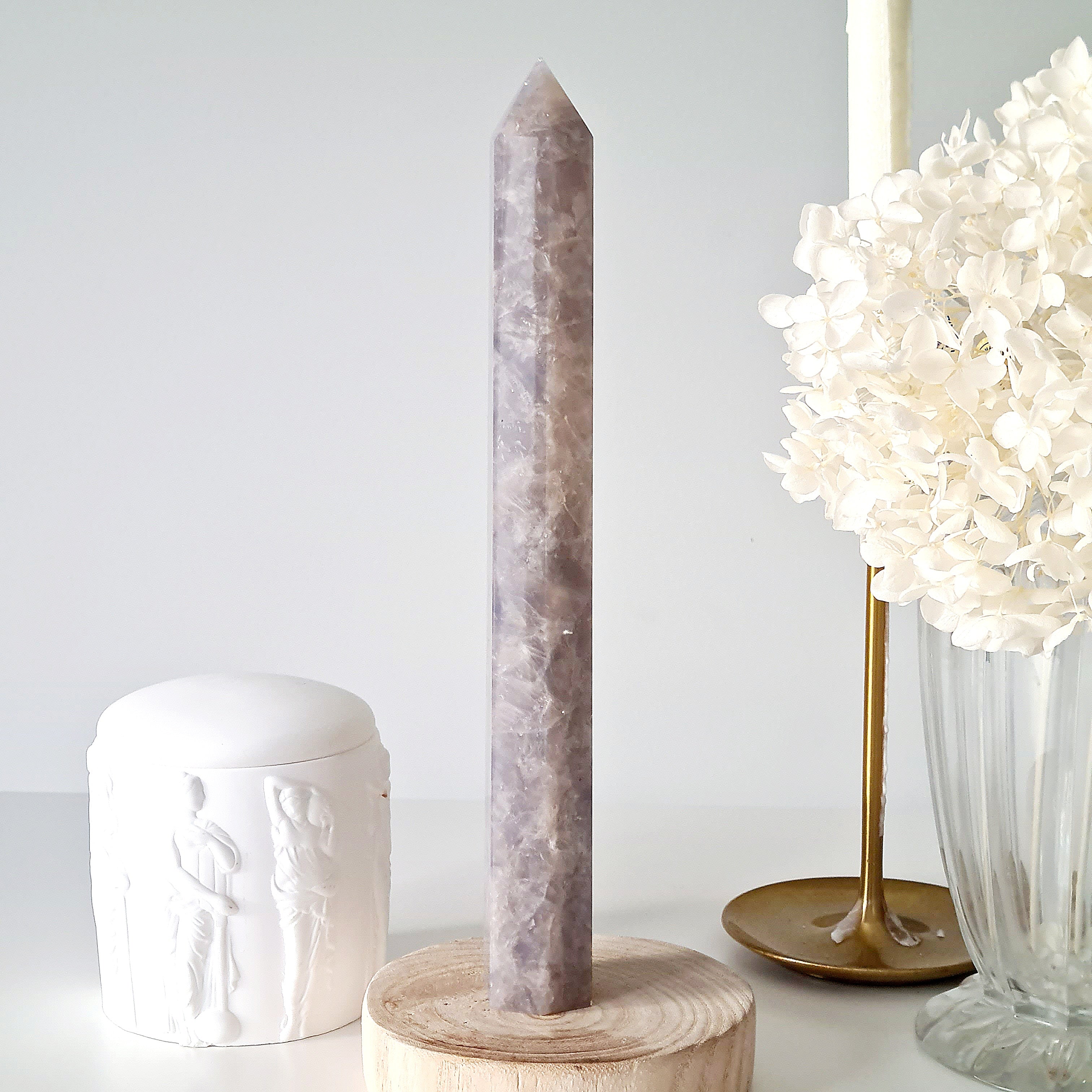Blue Rose Quartz Tower | B | 640 g
