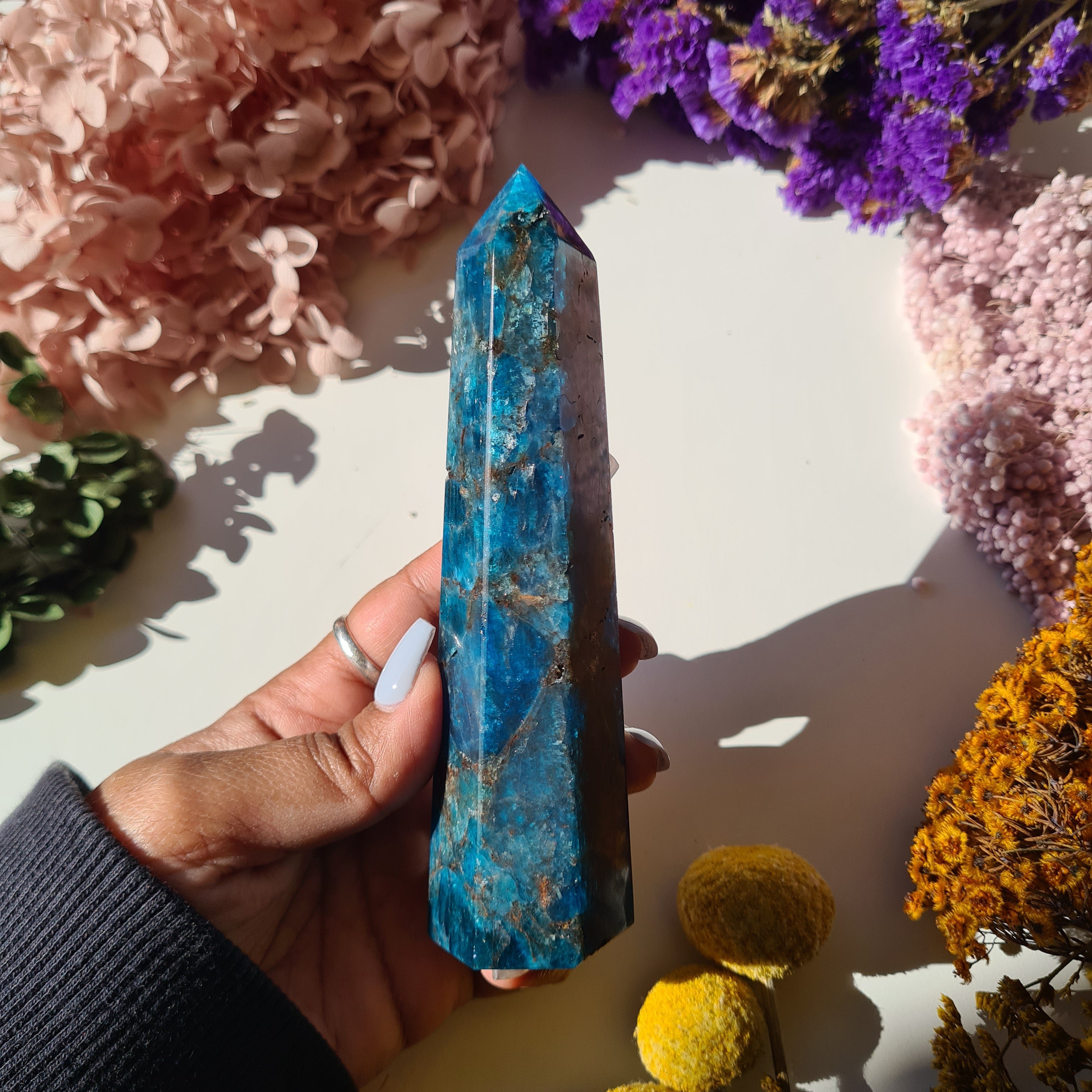 Blue Apatite Tower | 253 g