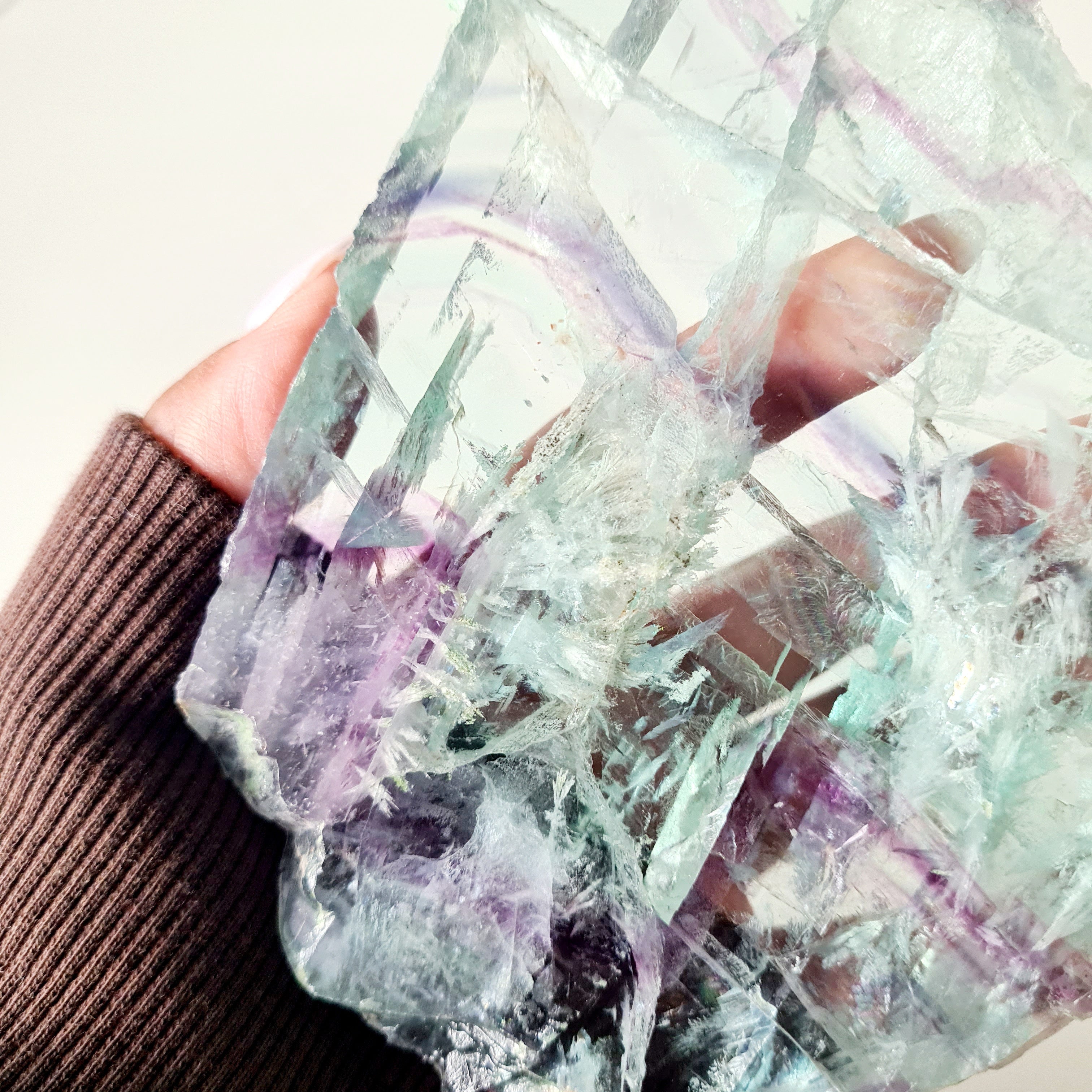 Rainbow Fluorite Dream Portal On Custom Stand | 22 cm tall with stand