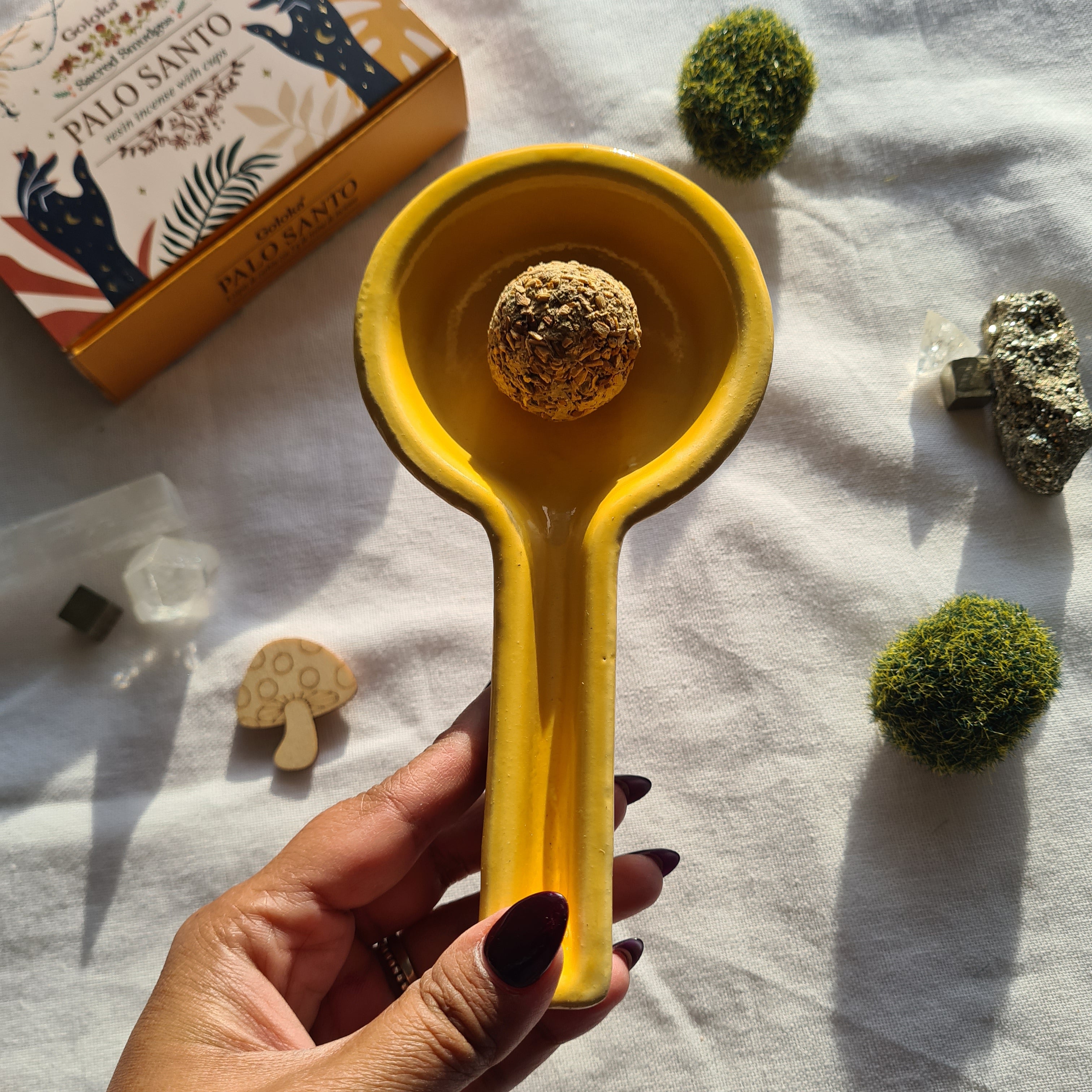 Sacred Flame | Yellow Ceramic Burner