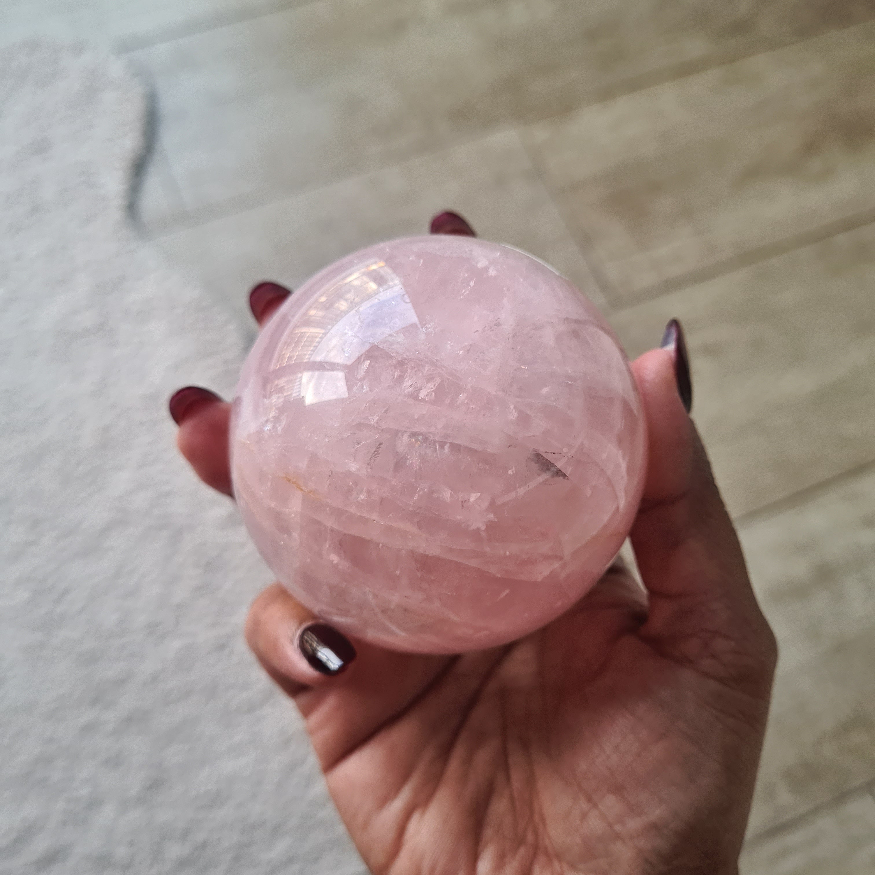 Rose Quartz | Crystal Orb with stand  | 465 g