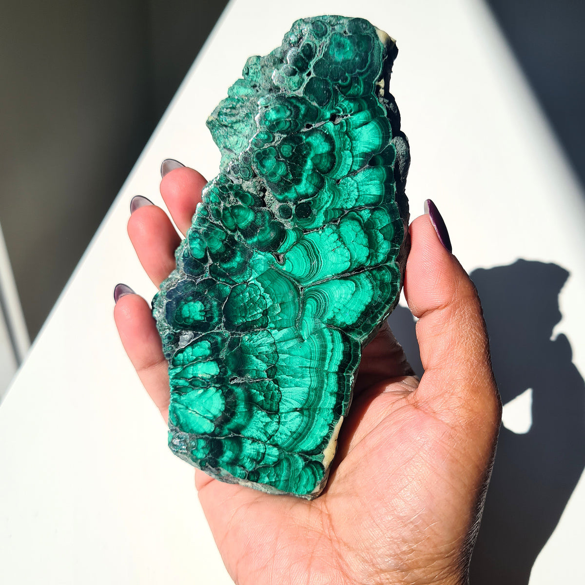 Malachite Crystal Portal | Custom Stand | Piece A