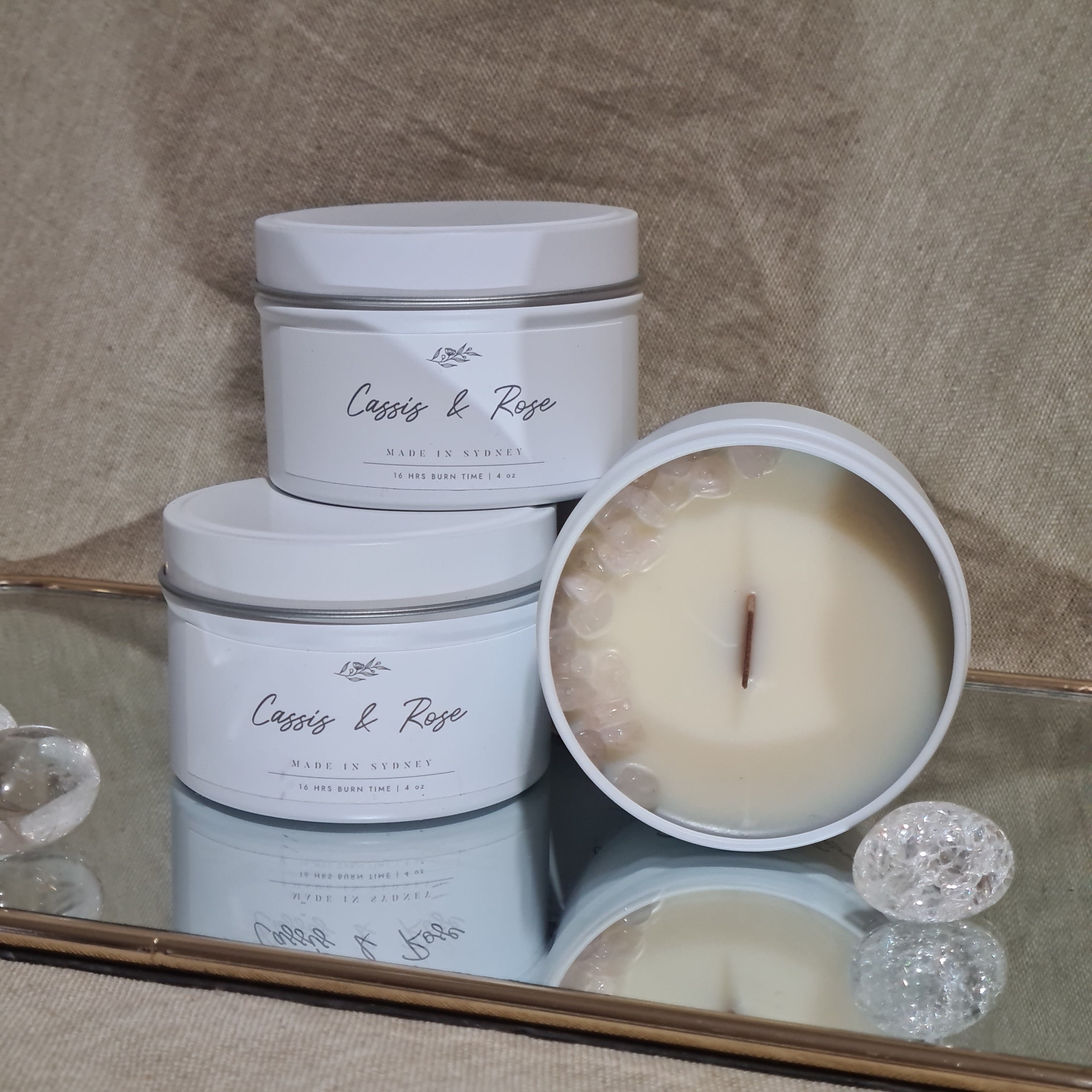 Dark Cassies & Rose Candle | Small