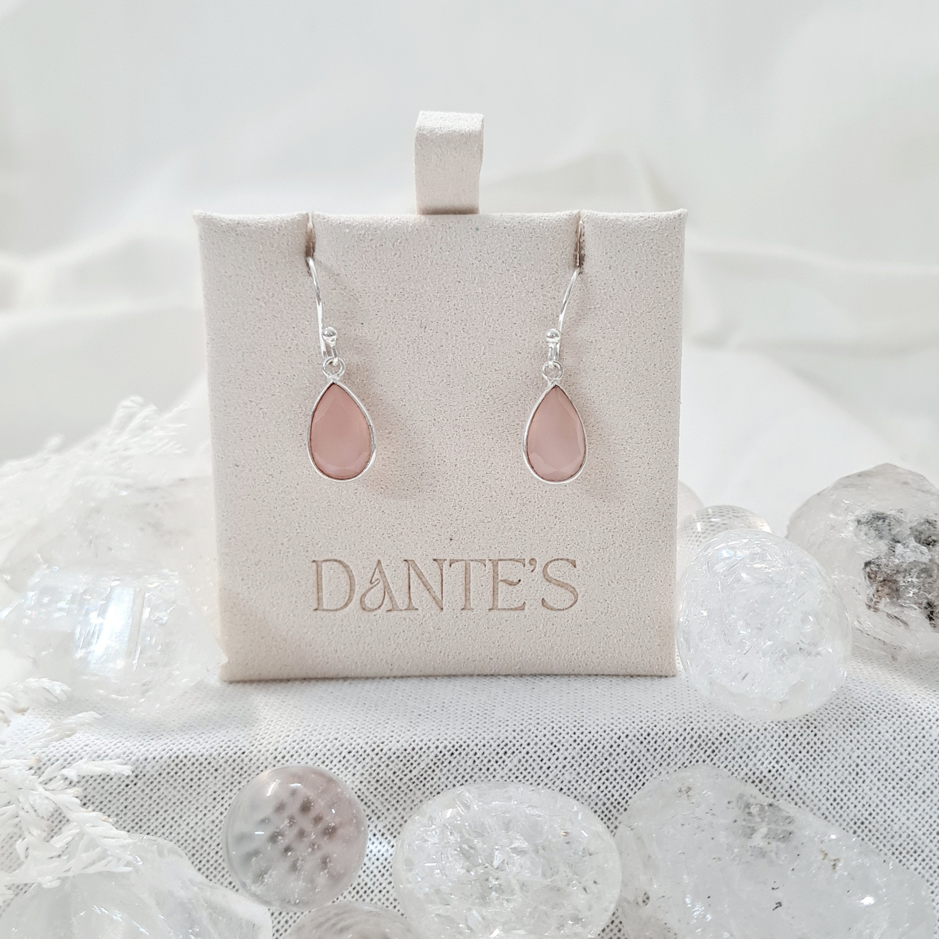 Pink Chalcedony Earrings | Happiness