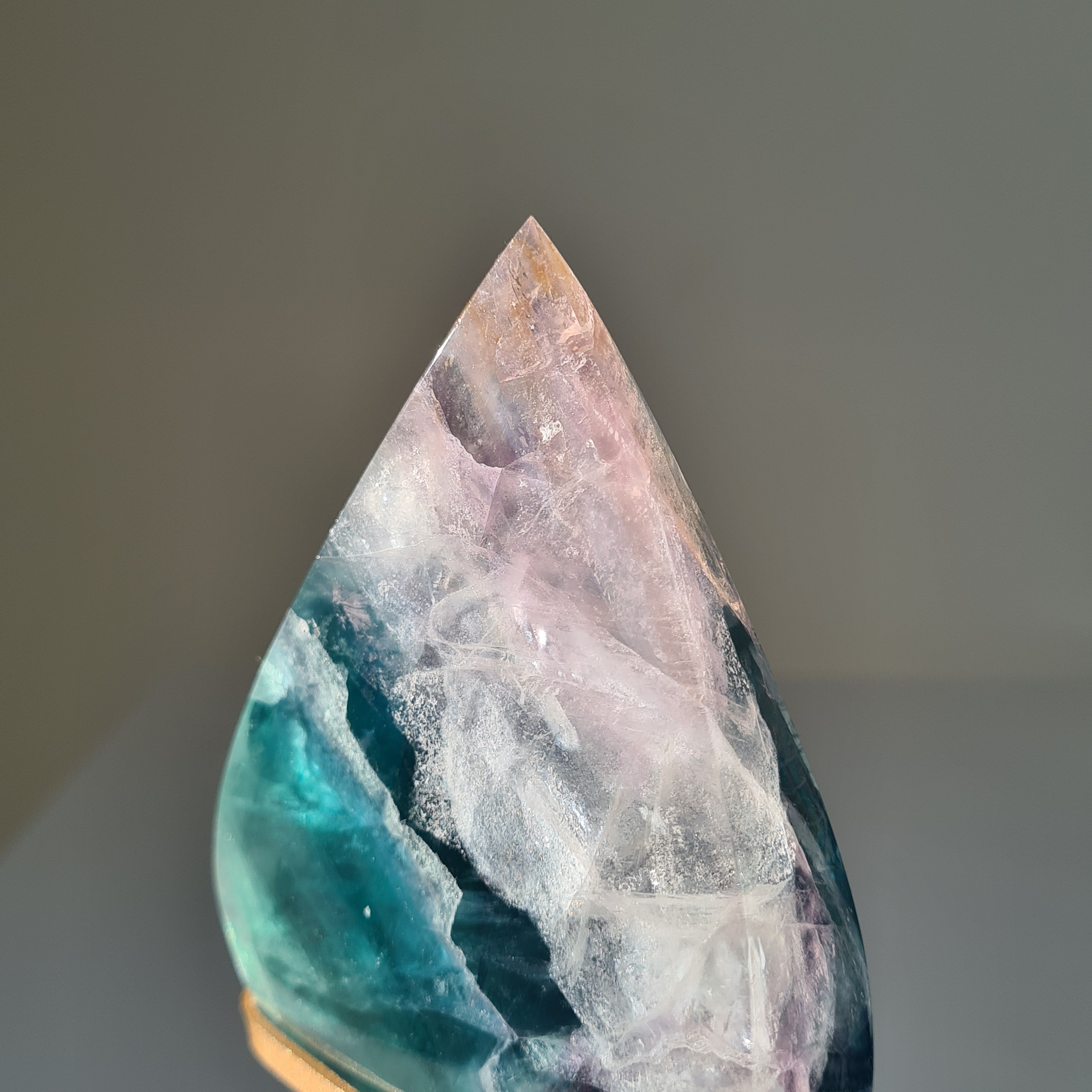 Dreamy Fluorite on Stand | Natural imperfections visible | 21.5 Cm tall with stand