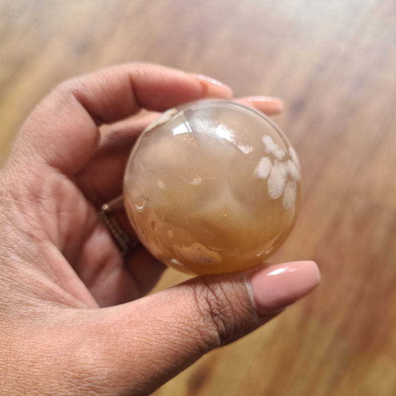 Flower Agate sphere ~ 9