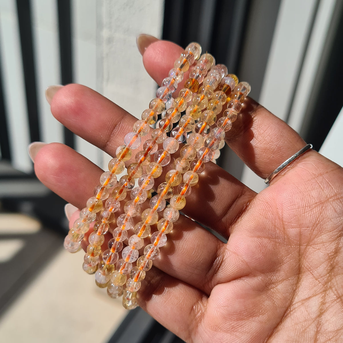 Citrine Crystal Beaded Bracelet | 1 Piece
