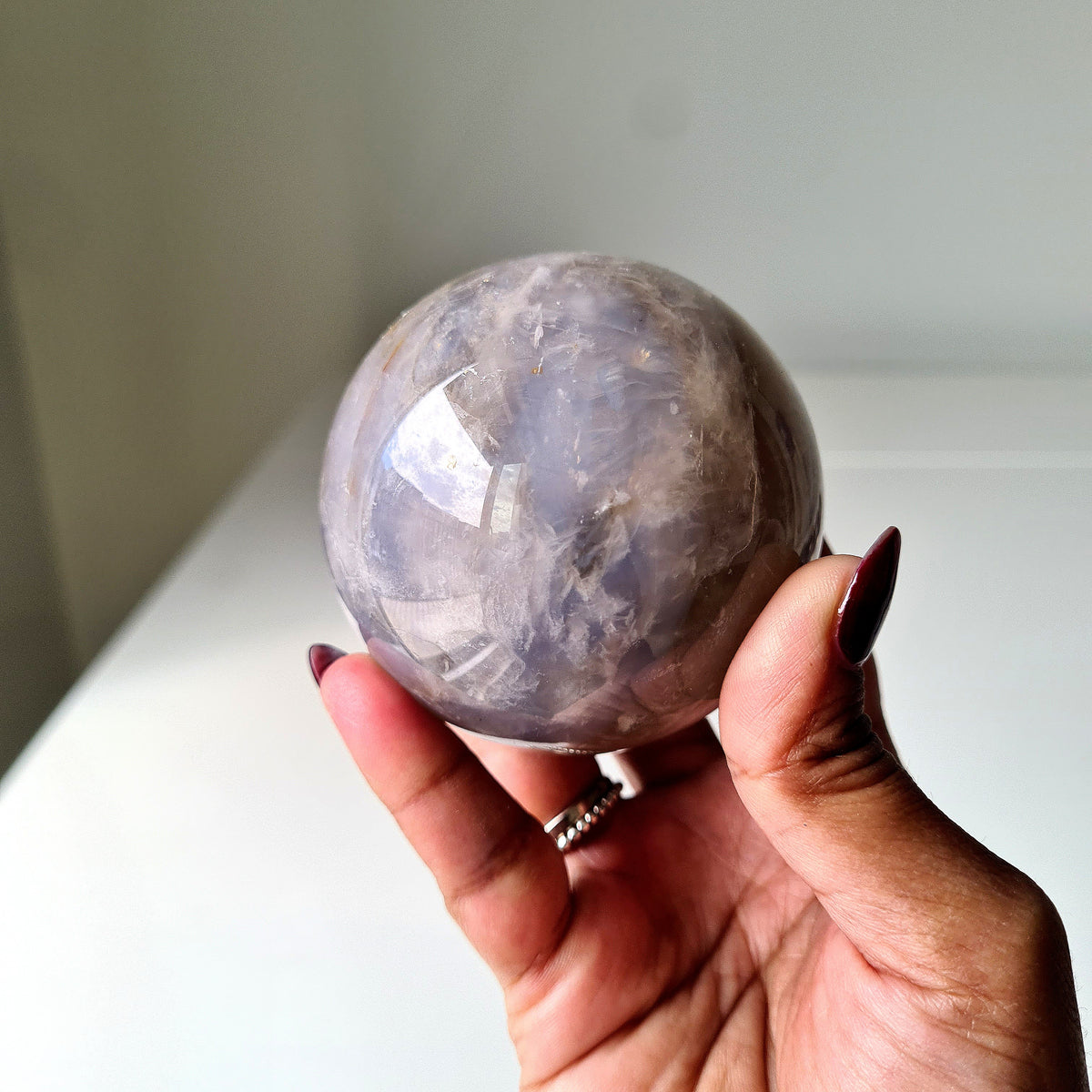 Blue Rose Quartz Crystal | Piece A | 6.6 cm