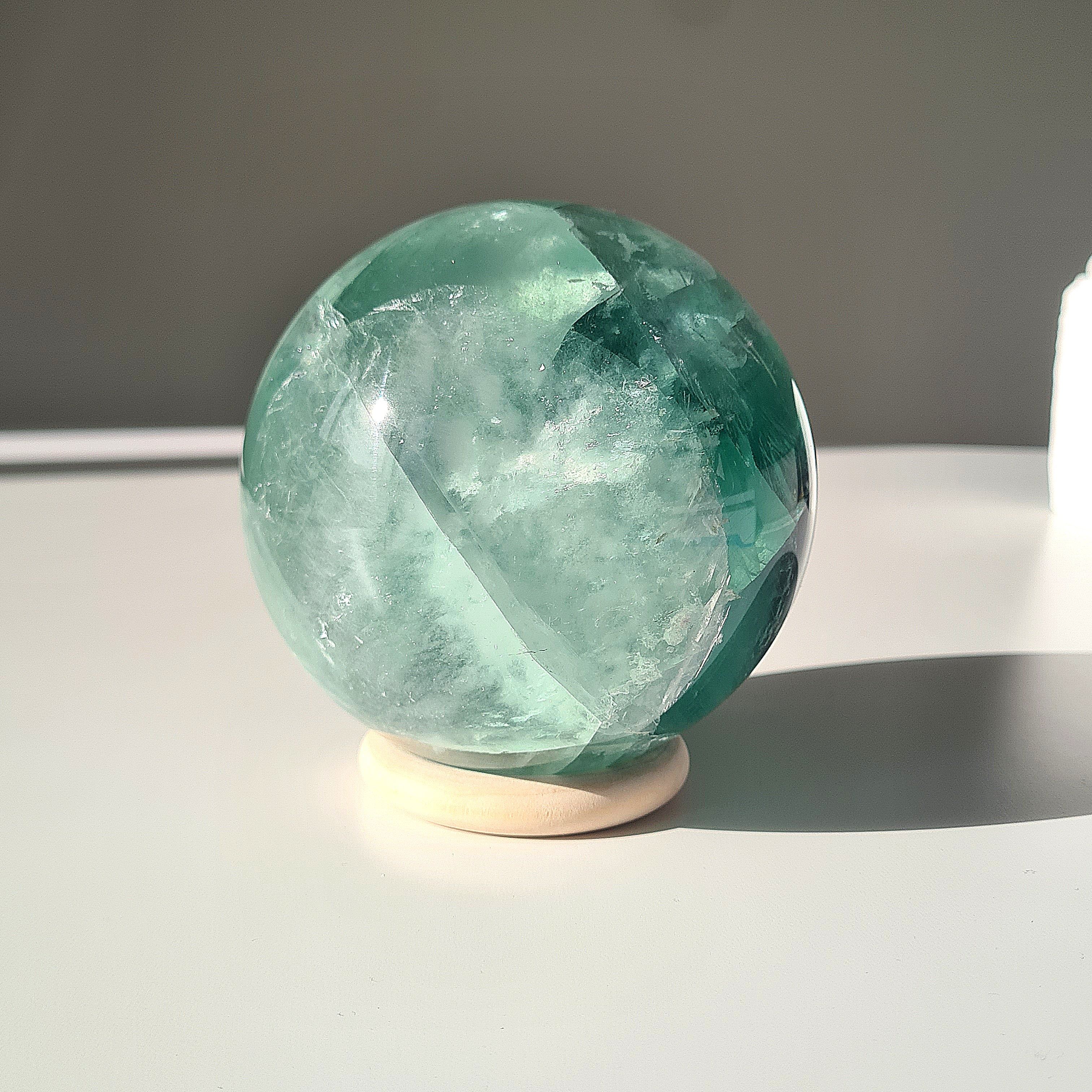 Fairy Dream Frozen Lake Fluorite Sphere | Appx 1.7 kg