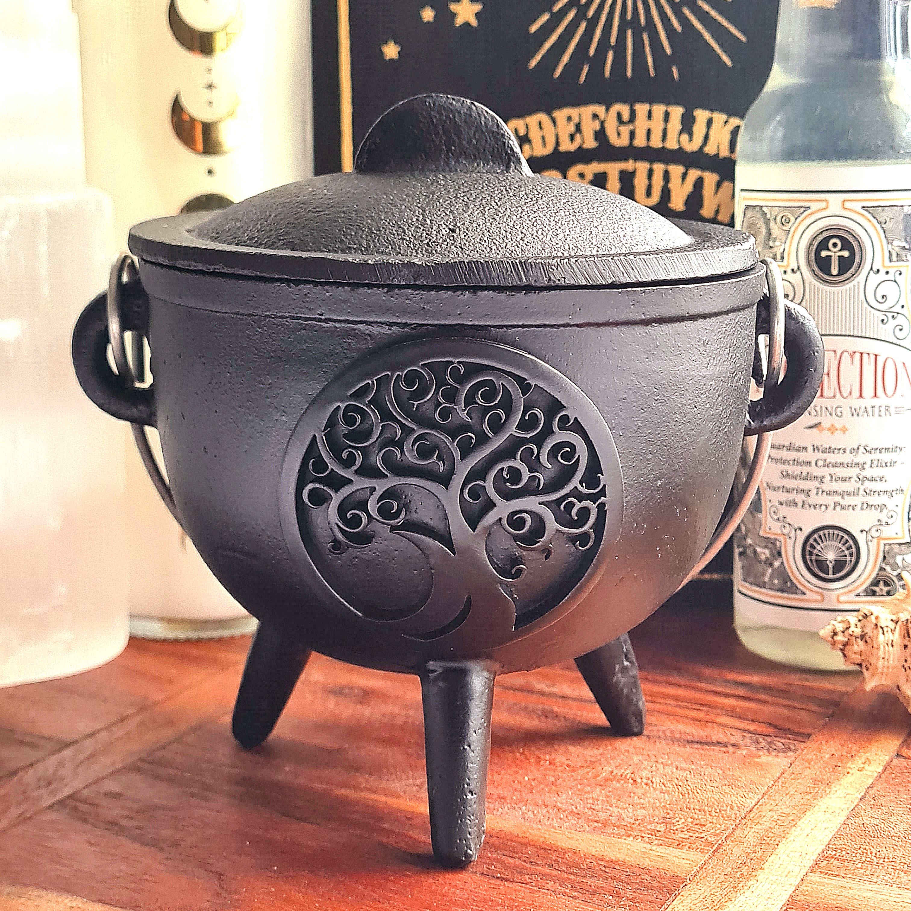 Cast Iron Ritual Cauldron | Tree Of Life