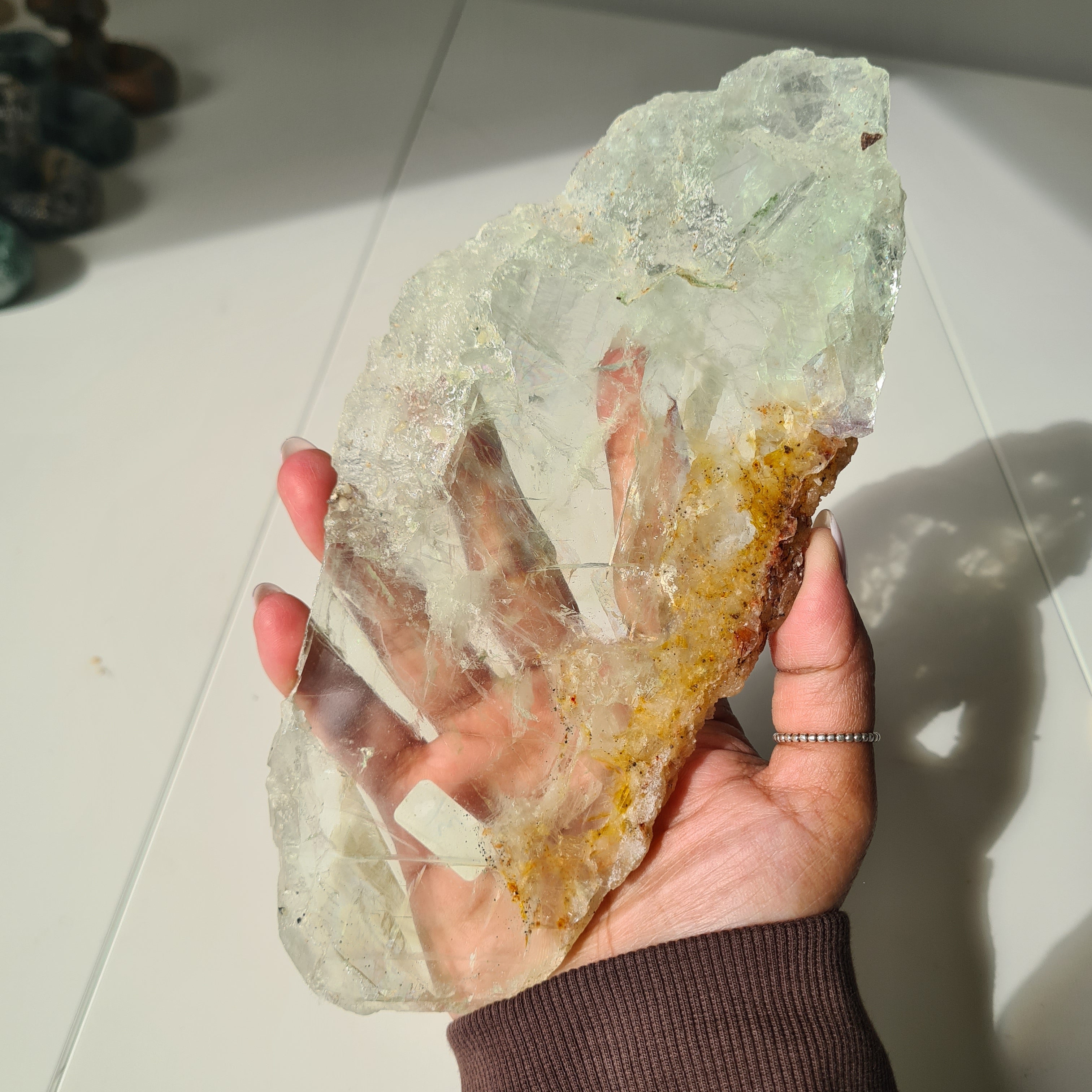 Frozen Lake of Dreams Fluorite Portal on Stand | 29.5 cm with stand