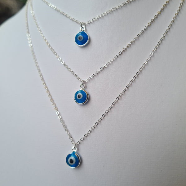 'Evil Eye' Necklace ~ Protection (Silver)