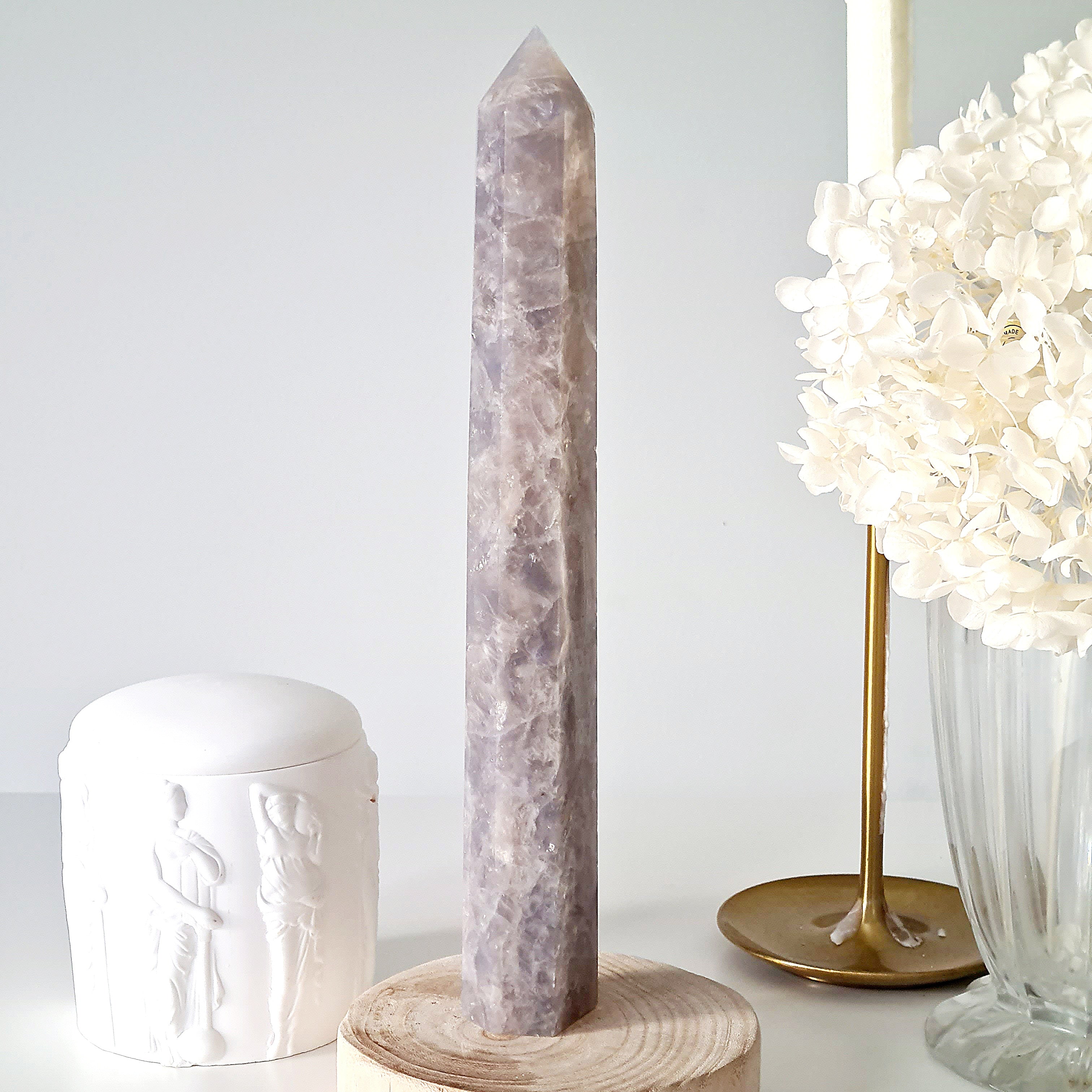Blue Rose Quartz Tower | B | 640 g