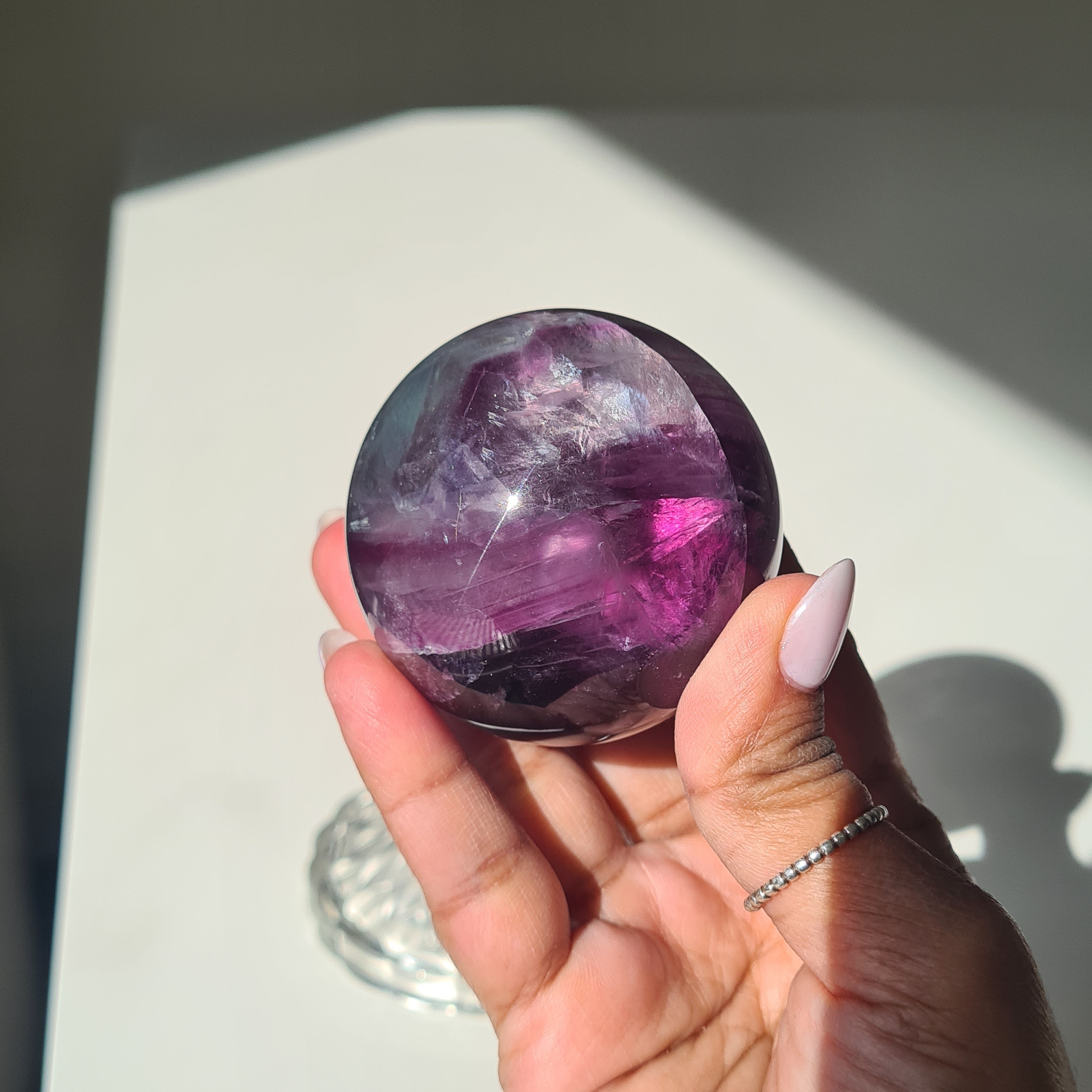 Intergalactic Fluorite with stand | C | 267 g | 5.4 cm
