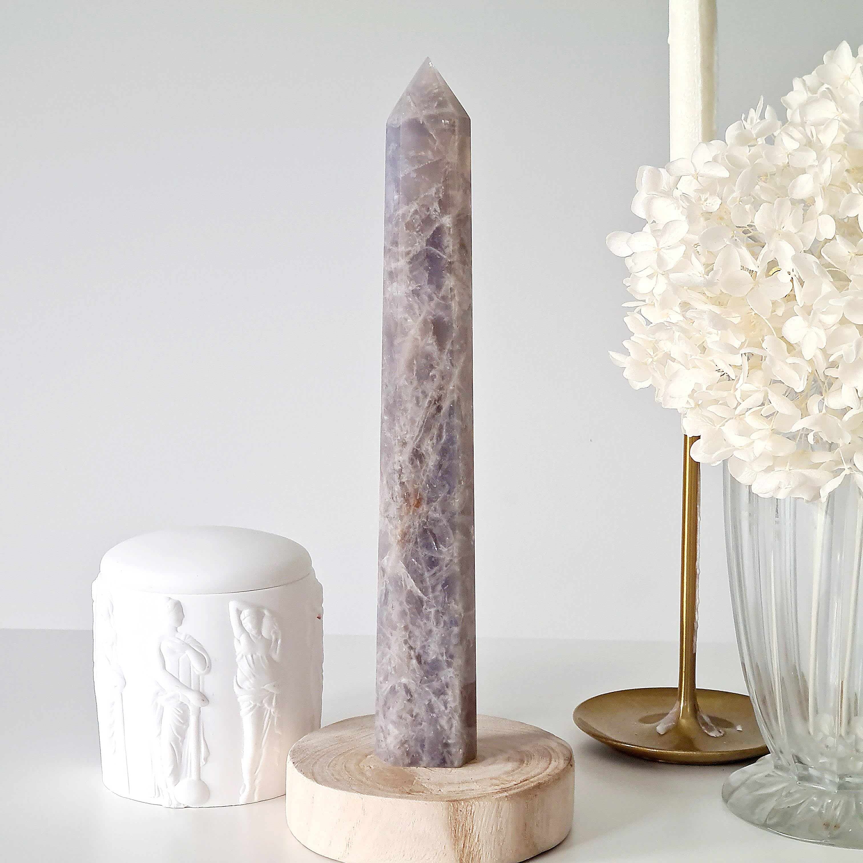Blue Rose Quartz Tower | B | 640 g
