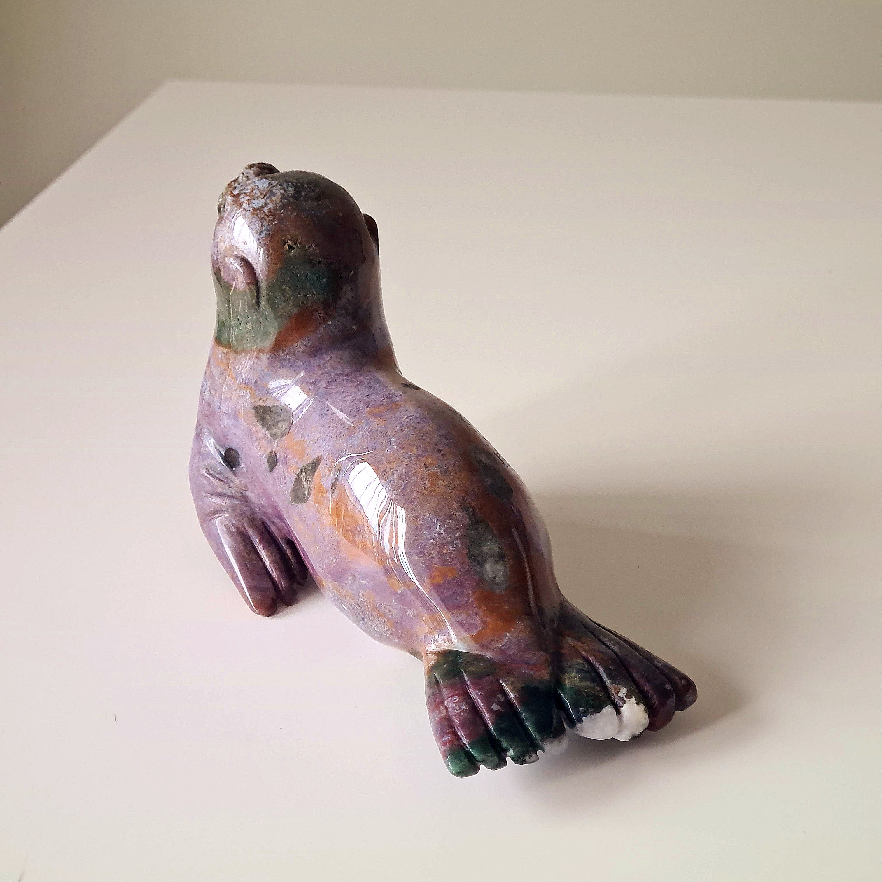 Ocean Jasper Seal Carving 🦭