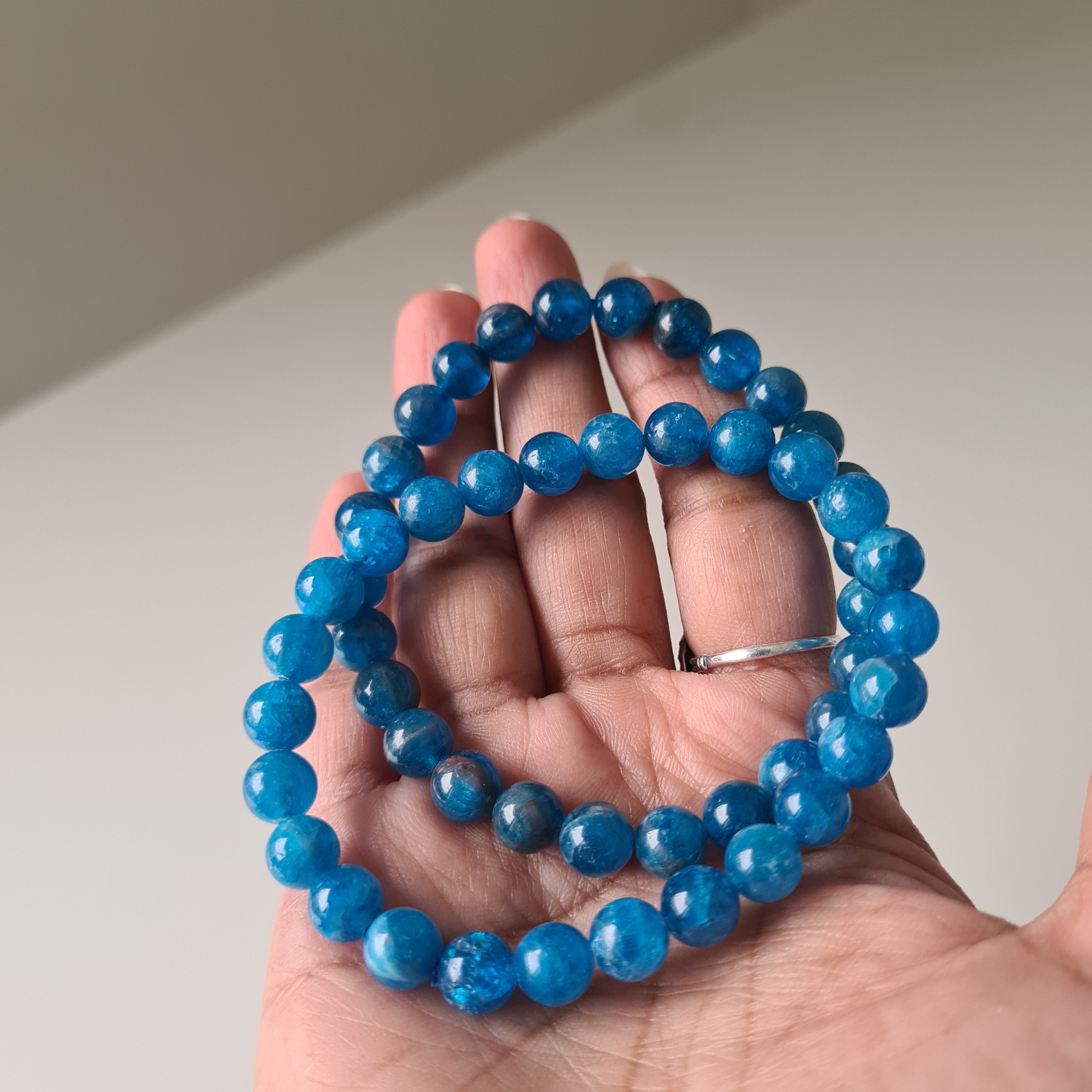 Blue Apatite Gemmy Bracelet | 1 Piece