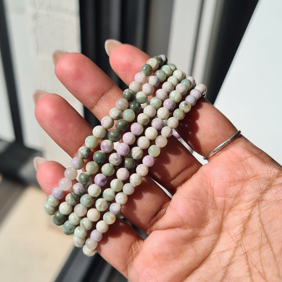 Peace Jade Crystal Beaded Bracelet | 1 Piece