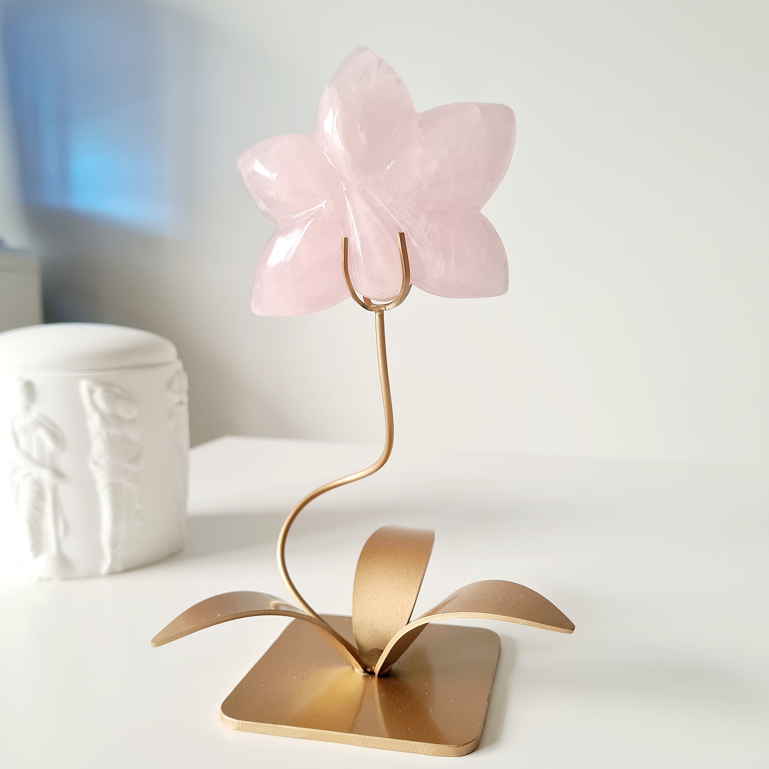 Rose Quartz Posy | 20 cm tall with stand