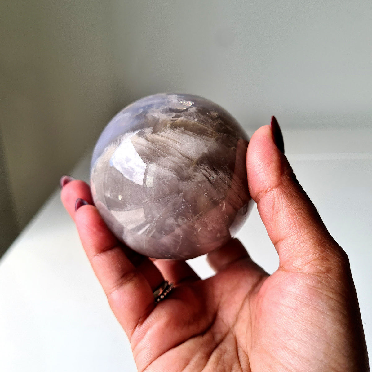 Blue Rose Quartz Crystal | Piece A | 6.6 cm