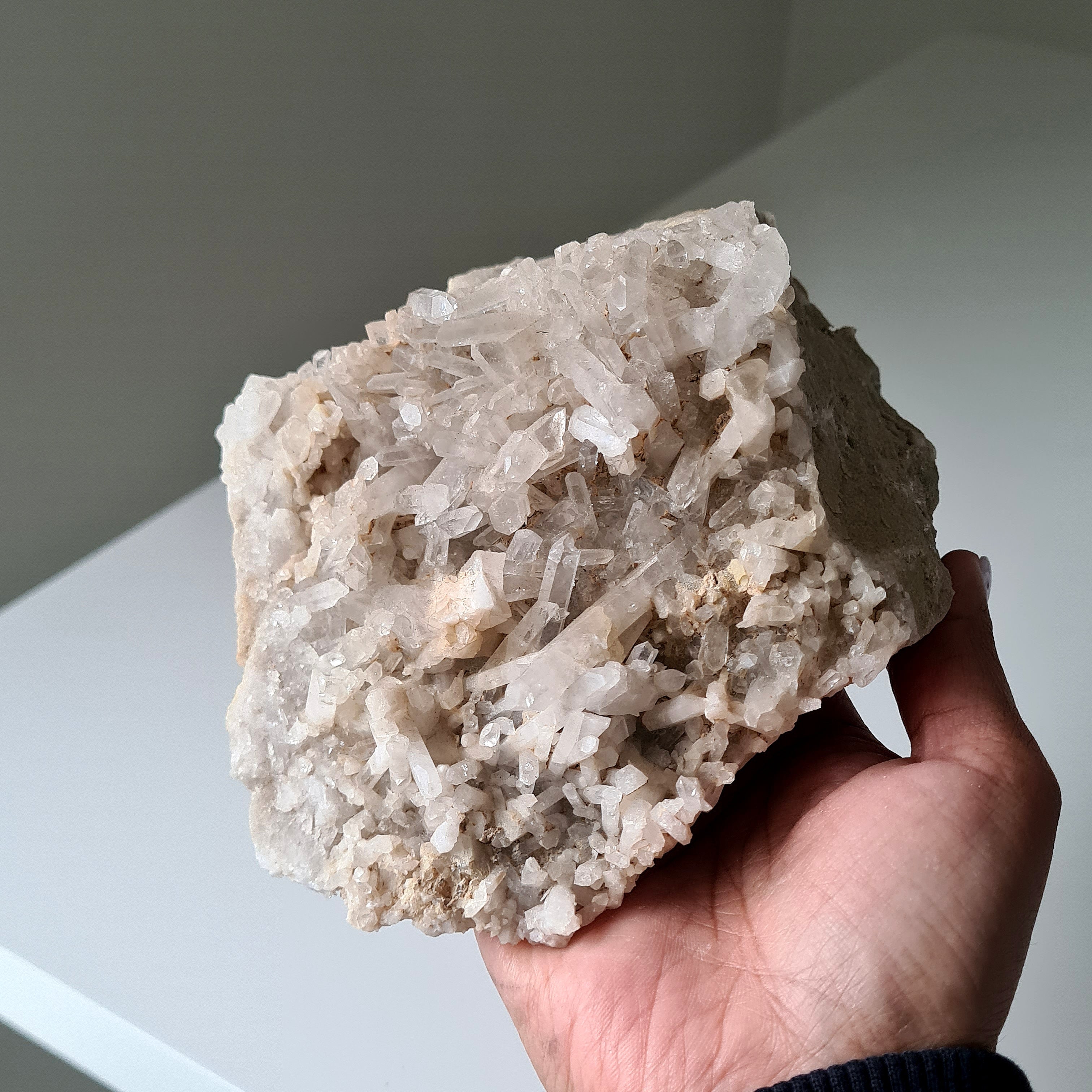 Earthy Clear Quartz Cluster | C