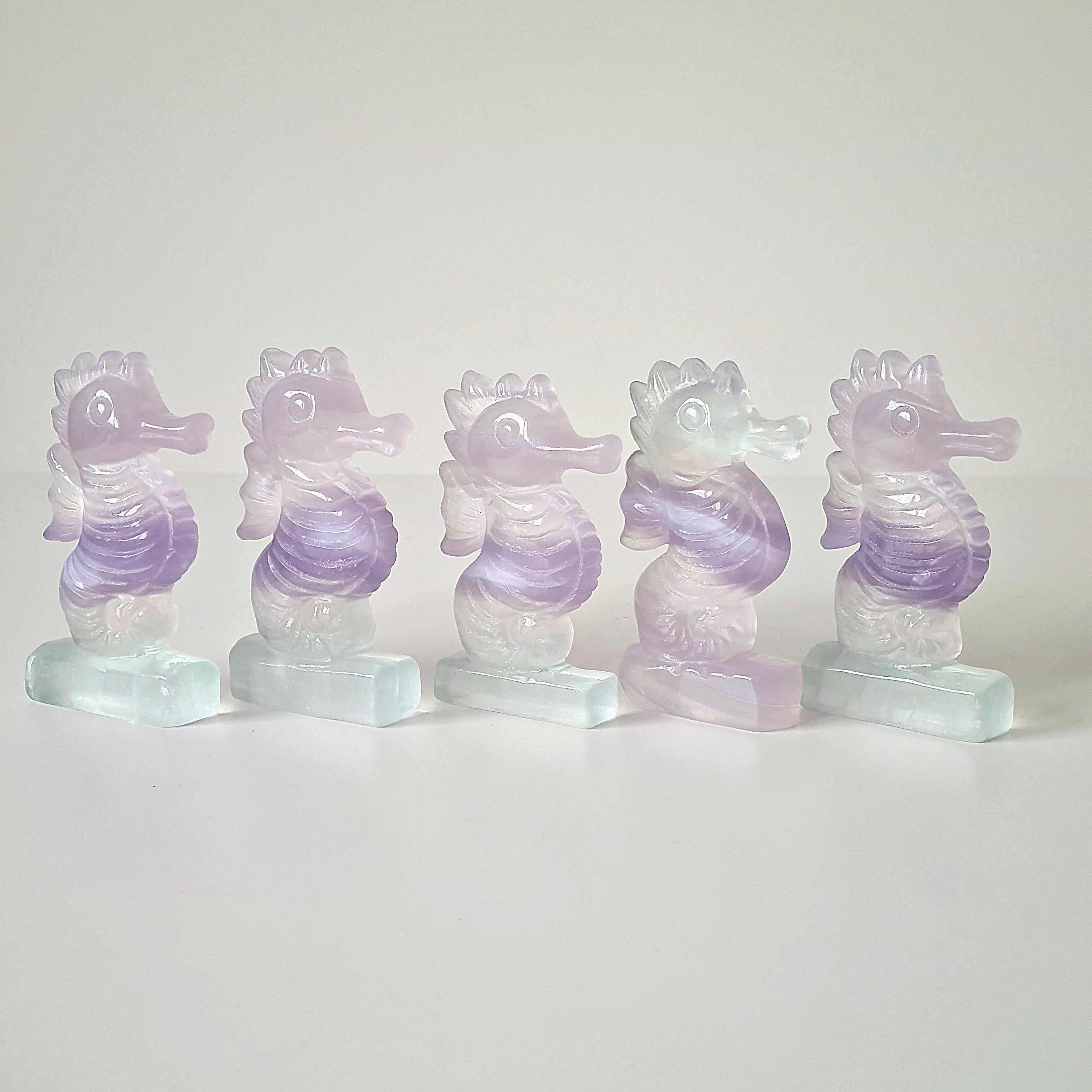 Lilac Fluorite Sea Horse |  1 Piece | Intutively picked