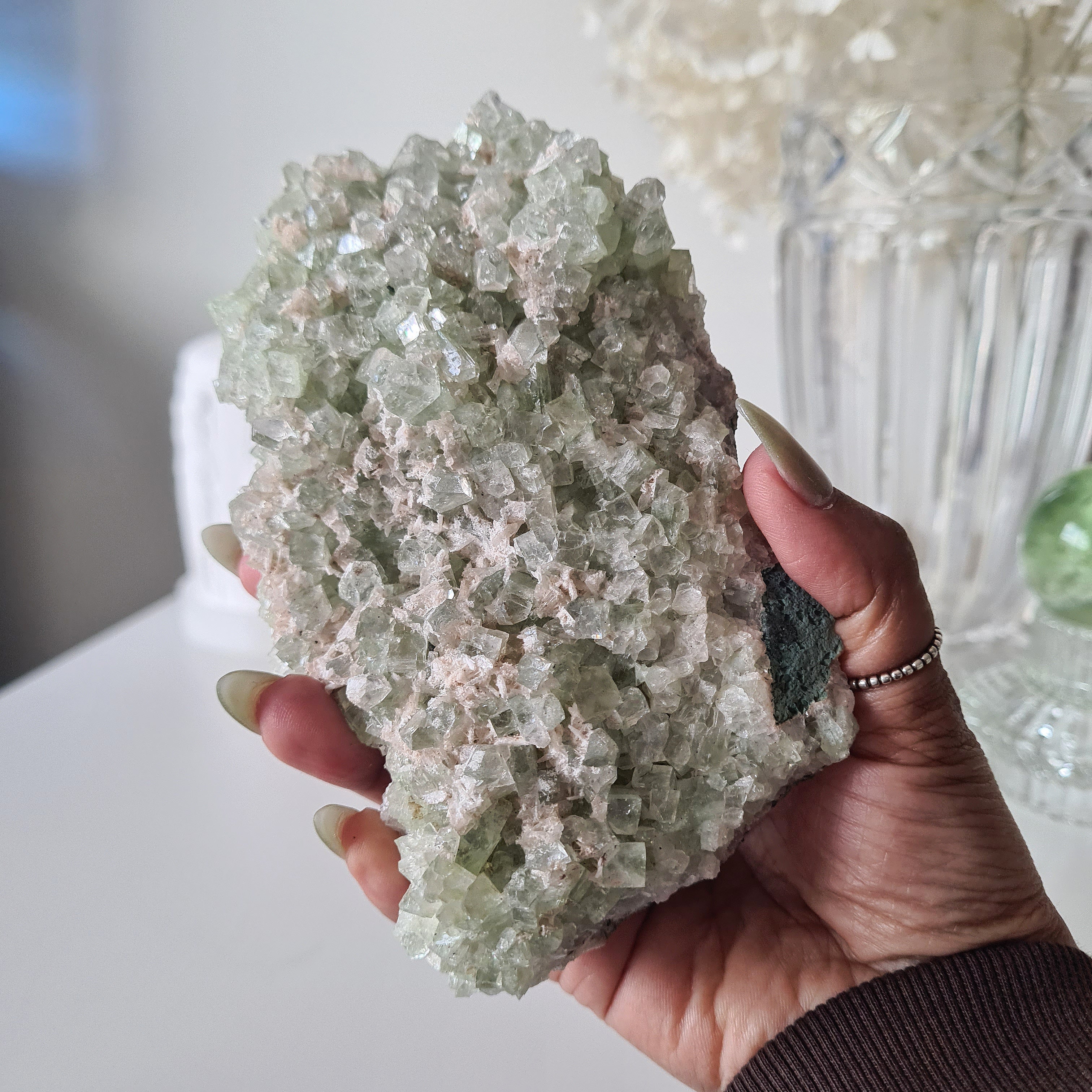 Green Apophyllite Specimen | FRAGILE | 290 g