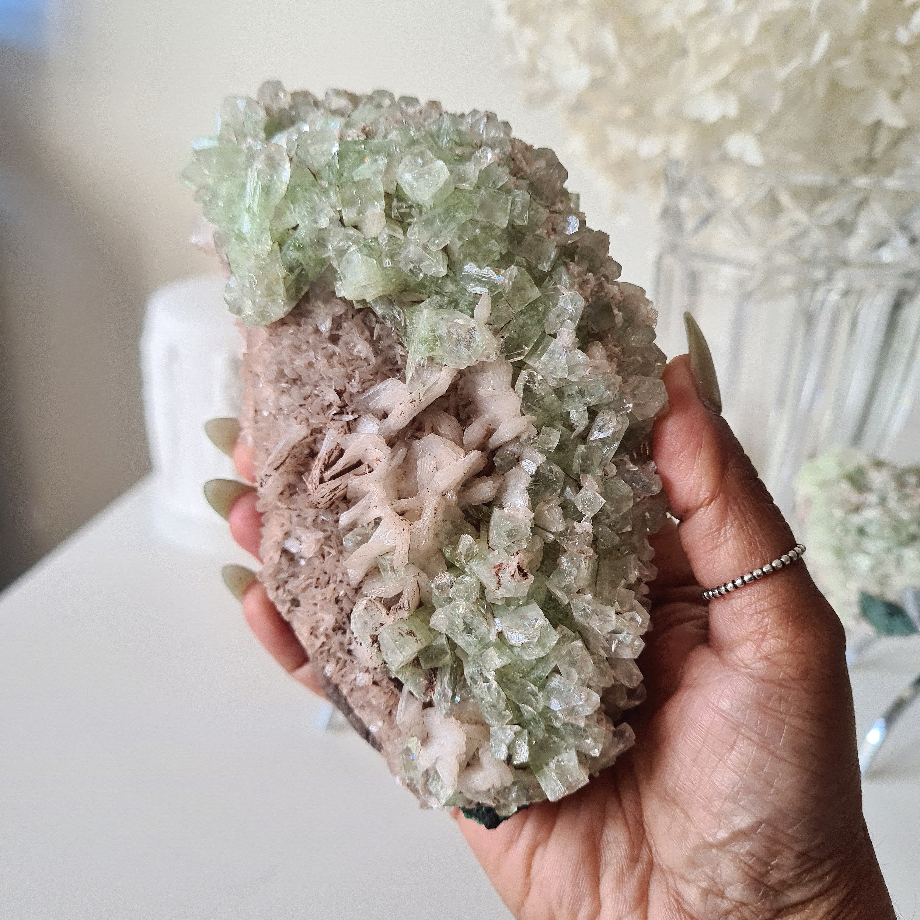 Green Apophyllite Specimen | FRAGILE | 490 g