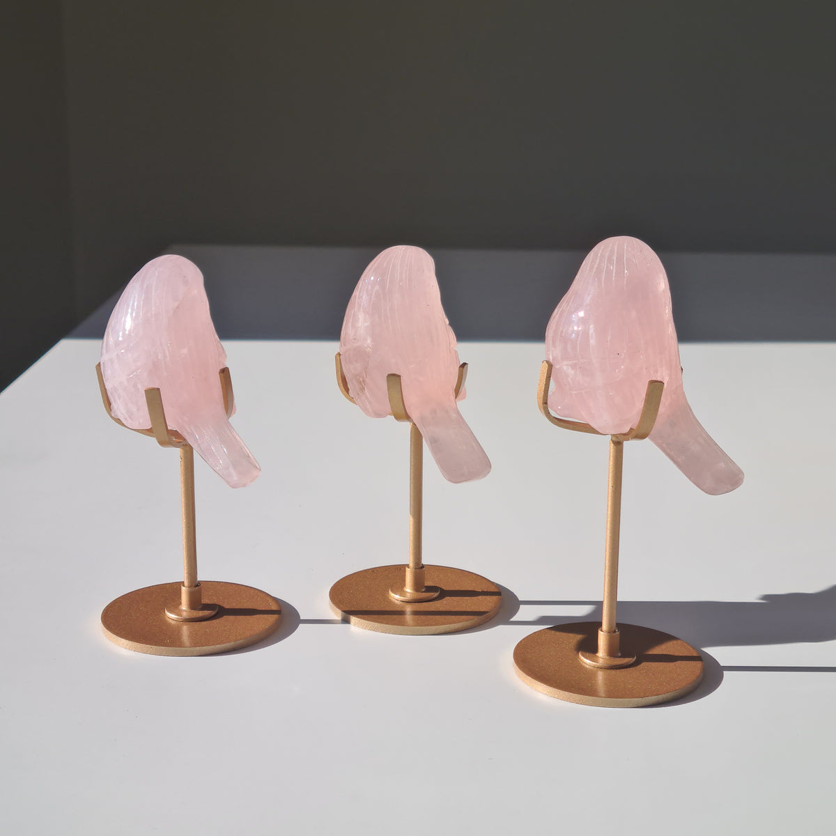 Rose Quartz Crystal Bird 🐦 | 1 Piece