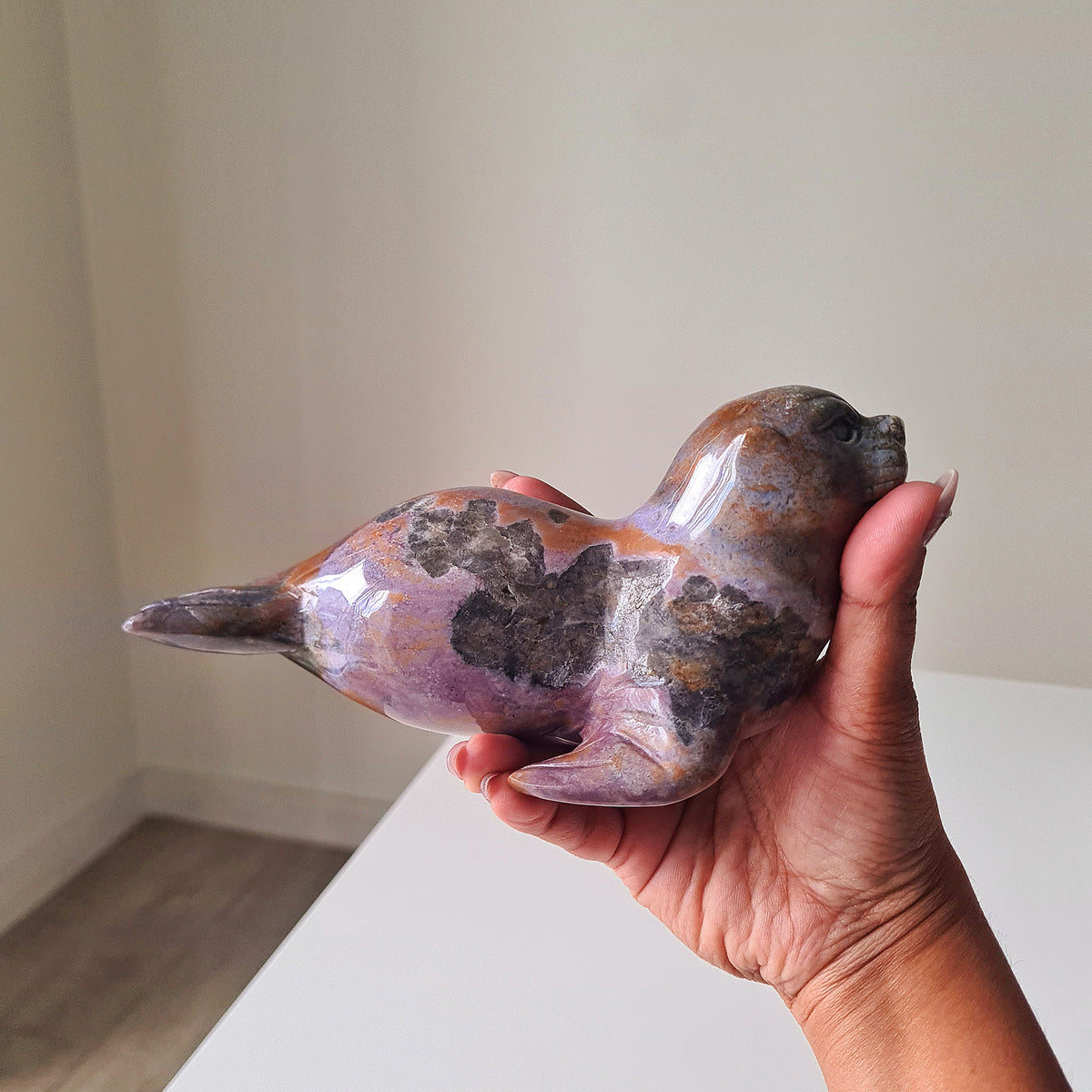 Ocean Jasper Seal Carving 🦭