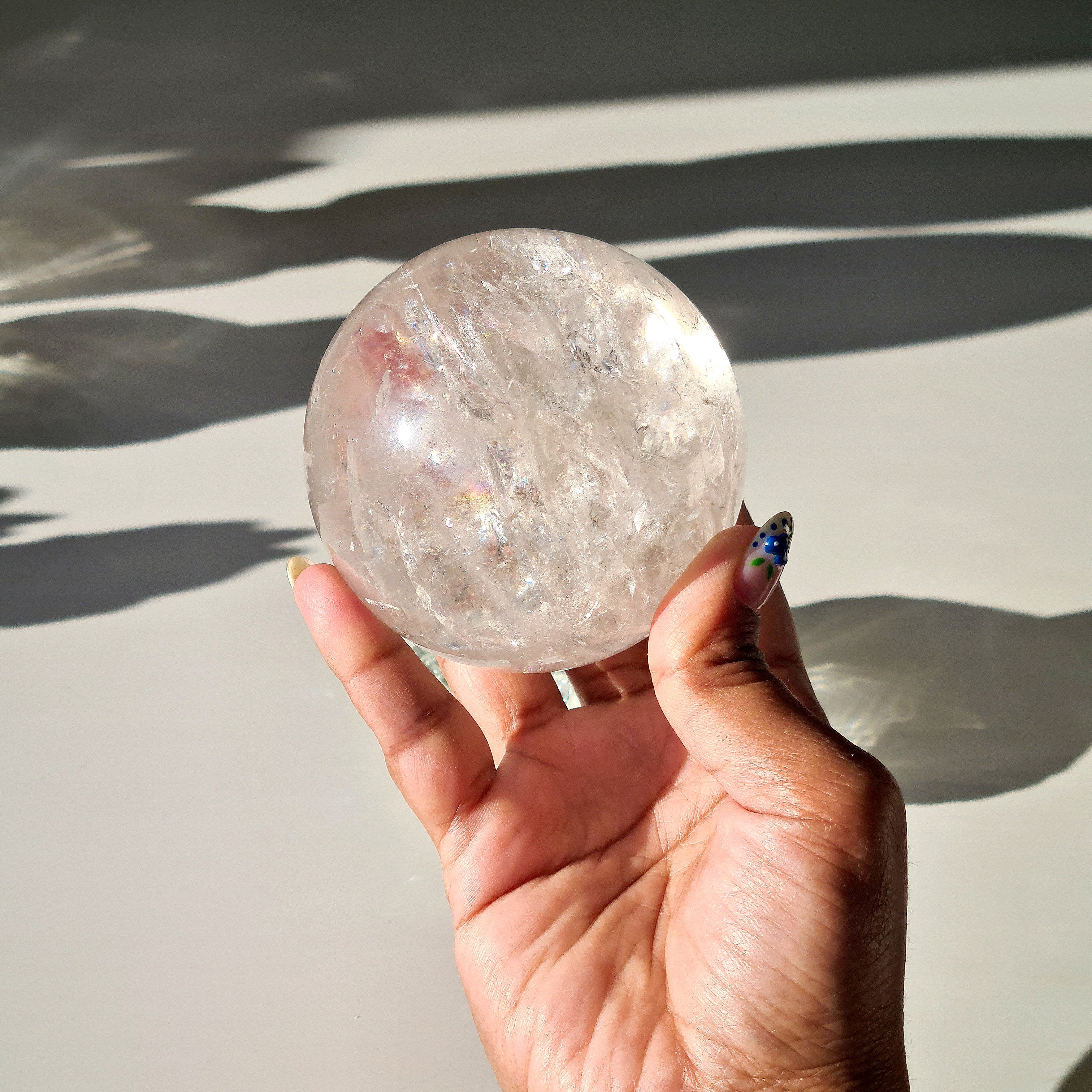 Clear Quartz Sphere With Stand | 7.3 cm