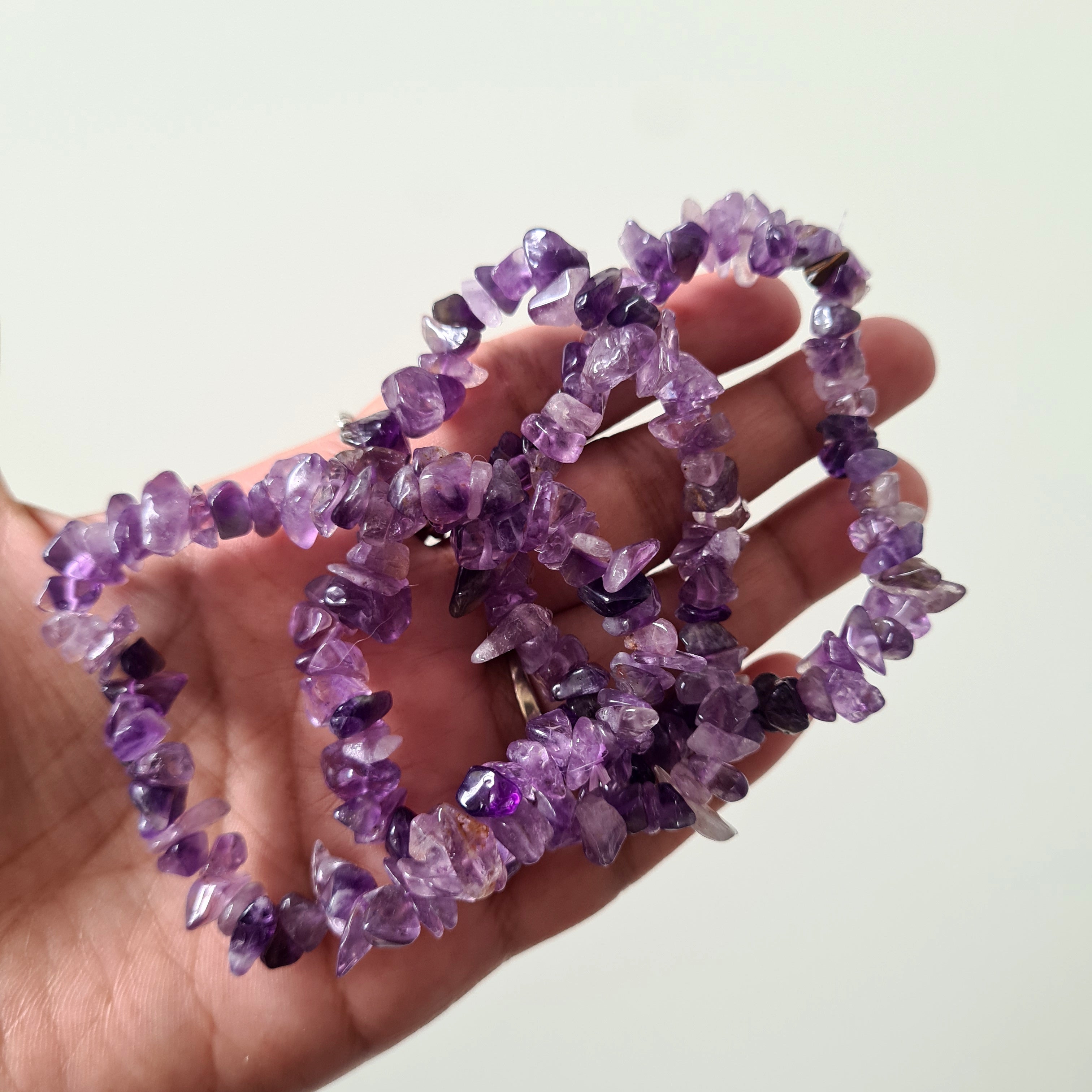 Amethyst Crystal Chips Bracelet | 1 Piece