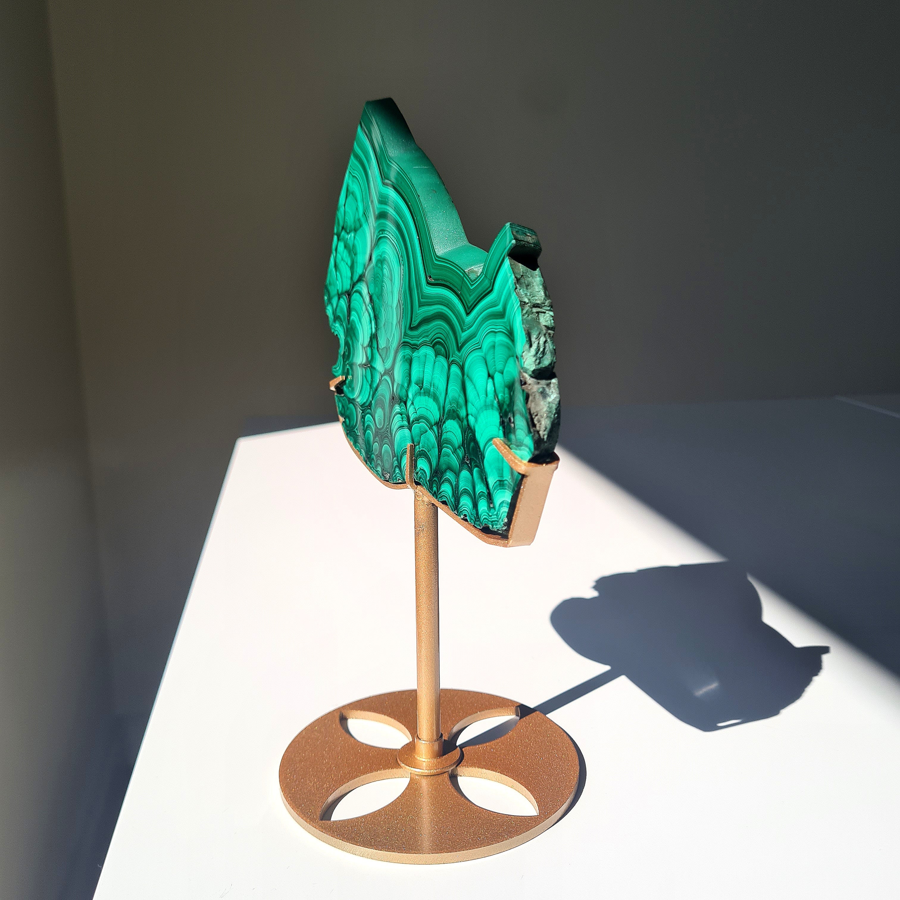 Malachite Crystal Portal | Custom Stand | Piece B