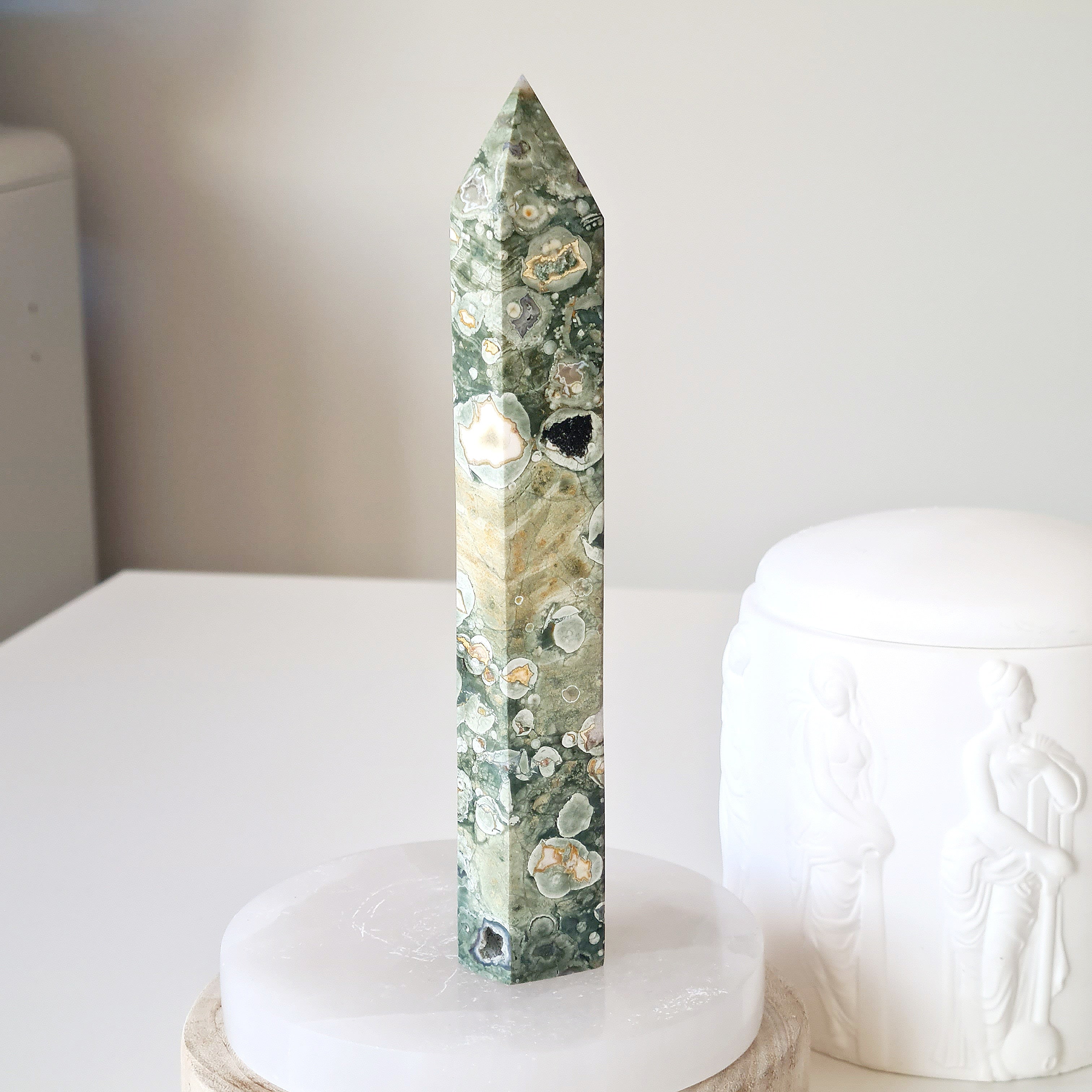 Rainforest Jasper | C | 16 cm | Uneven bottom
