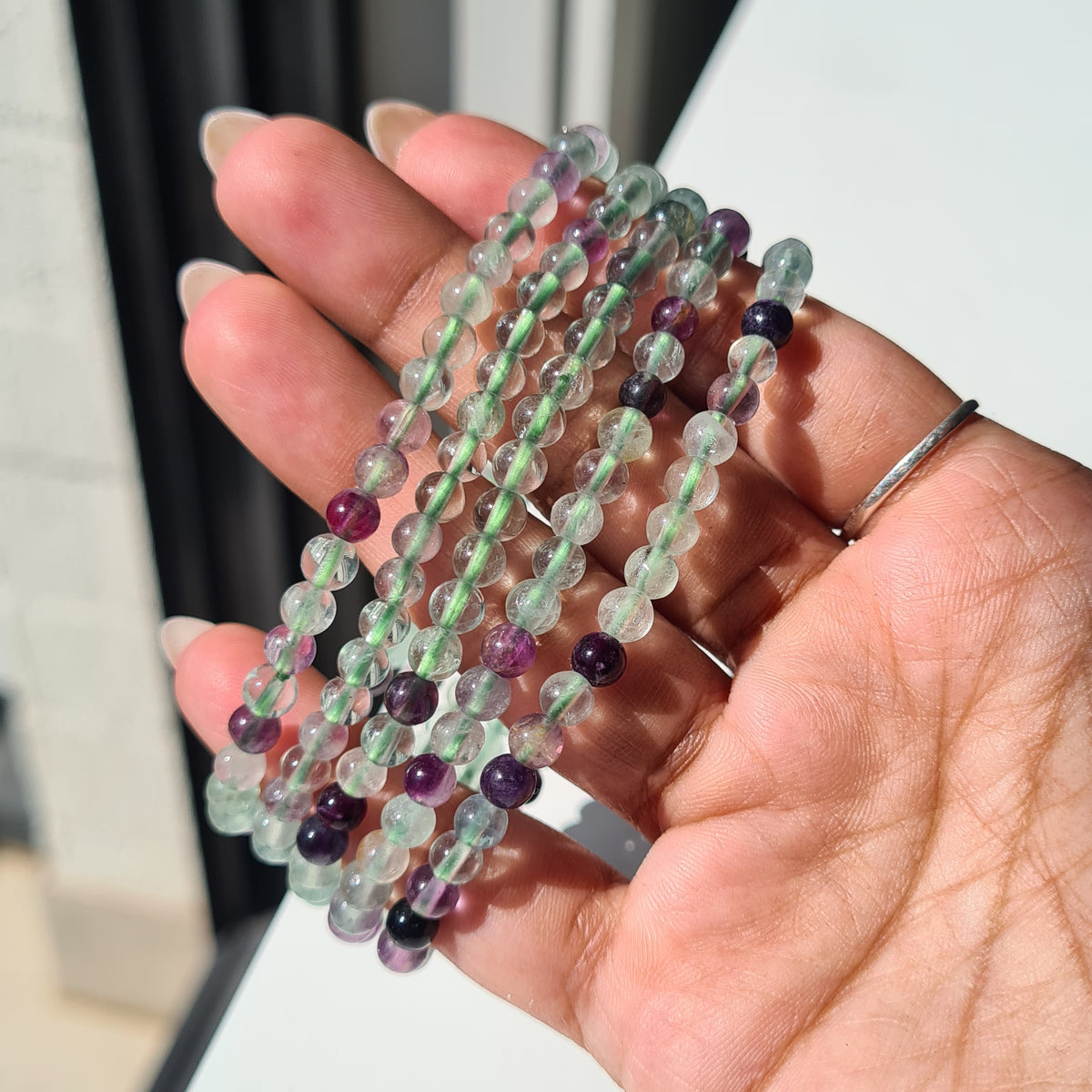 Fluorite Crystal Beaded Bracelet | 1 Piece