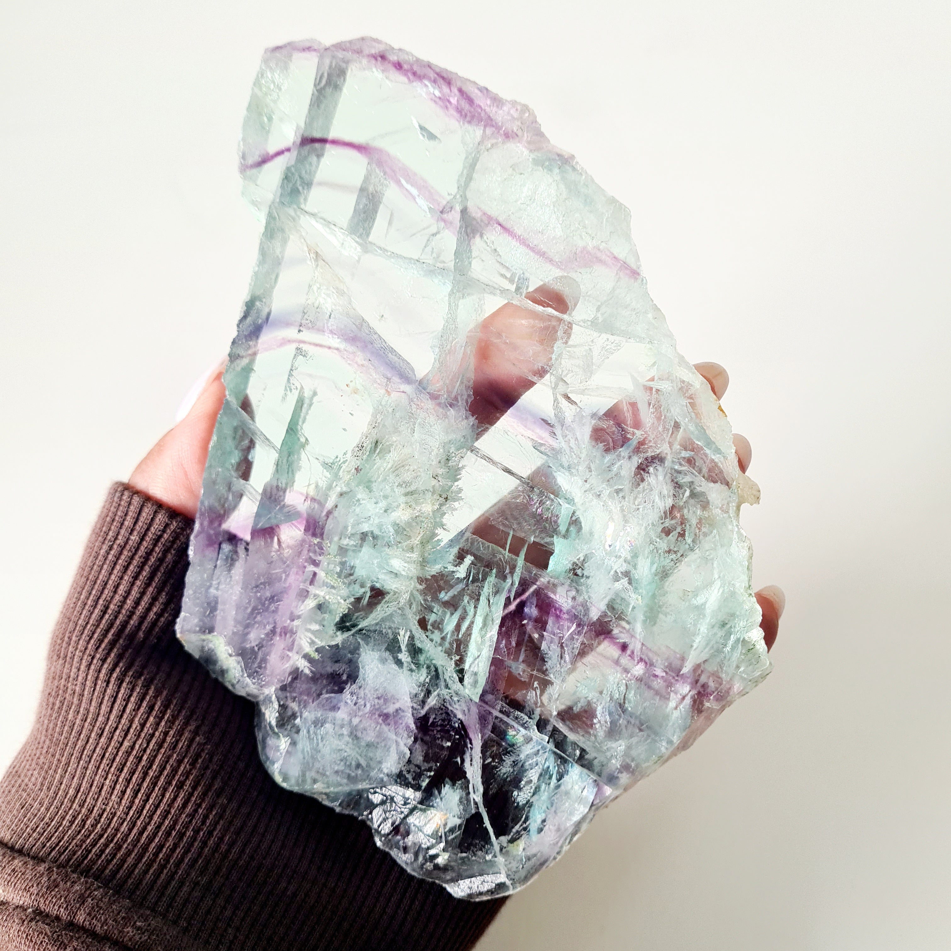 Rainbow Fluorite Dream Portal On Custom Stand | 22 cm tall with stand
