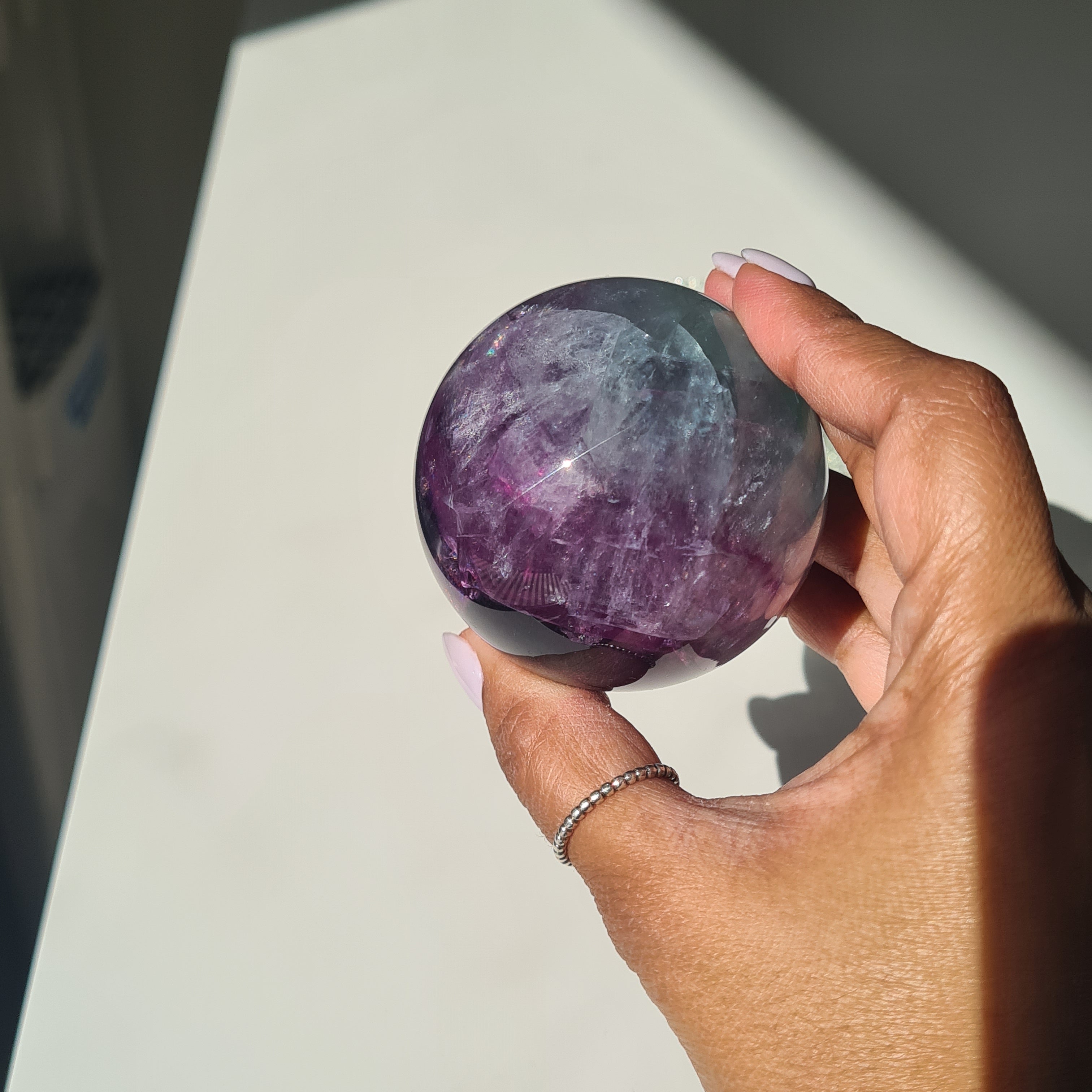 Intergalactic Fluorite with stand | I | 322g | 5.7 cm