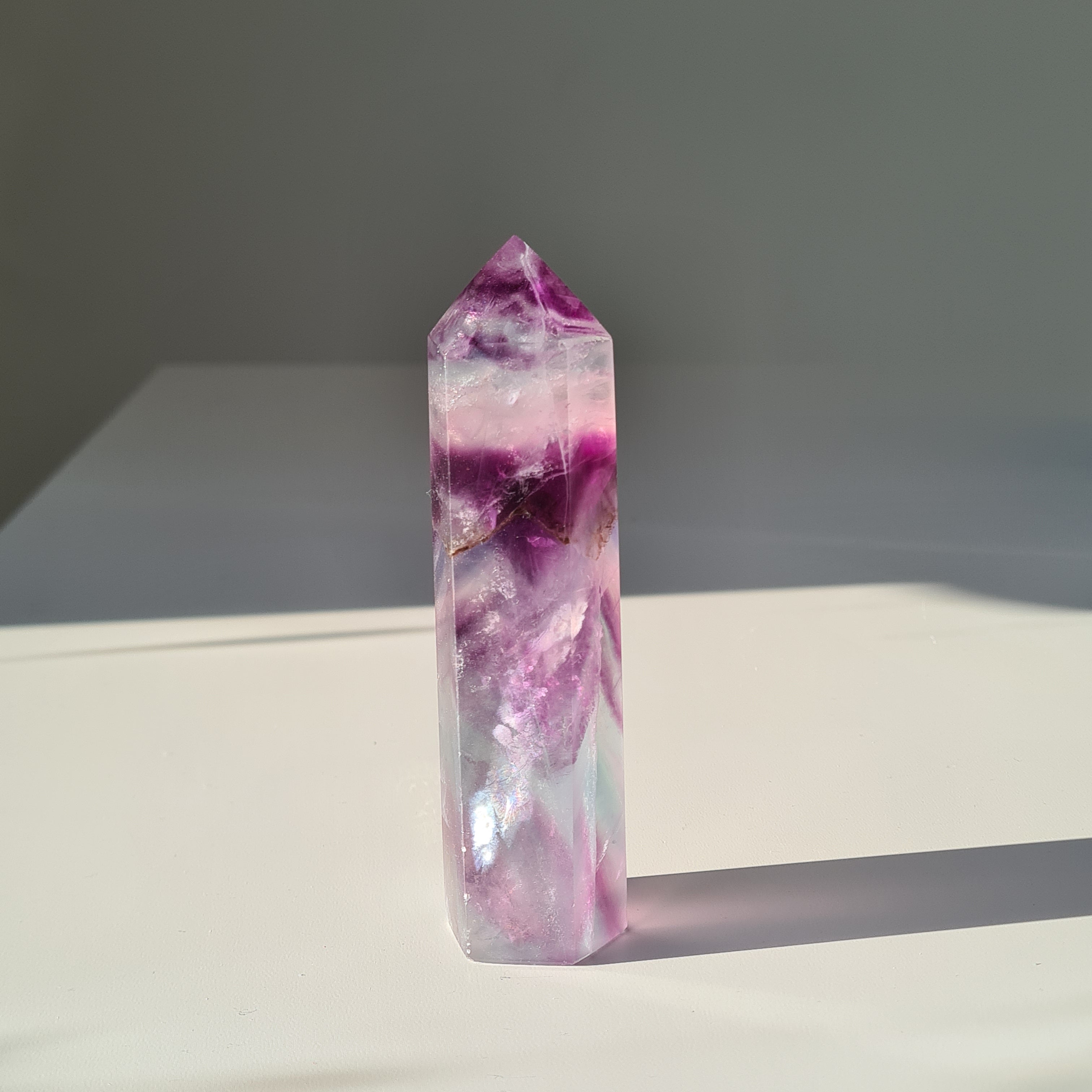 Dreamland Fluorite | f2 | 227 g | 12 cm tall | Slightly tilted to the side